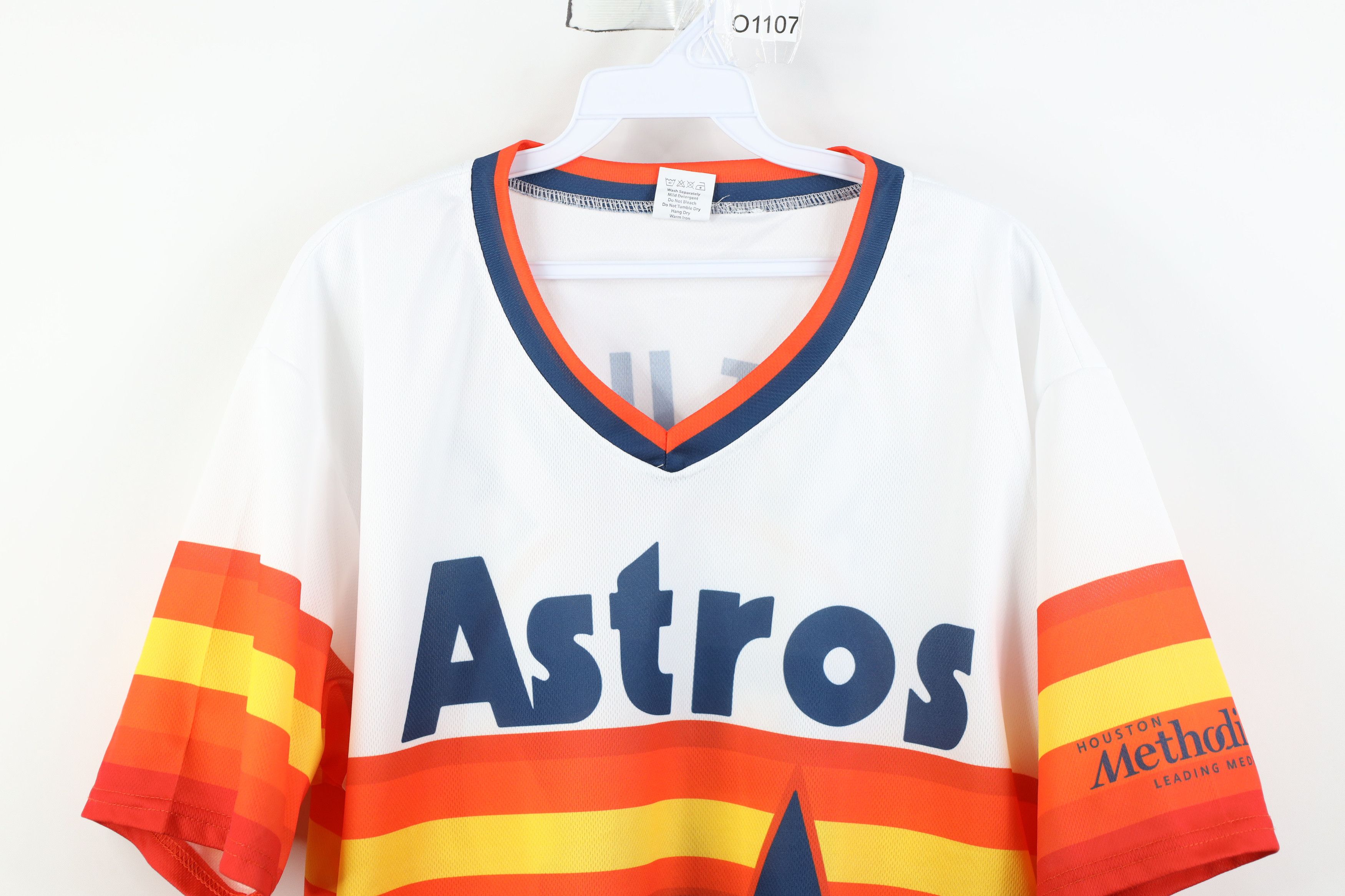 Vintage Retro MLB Houston Astros Baseball Jersey T-Shirt Striped #27 Size US XL / EU 56 / 4 - 2 Thumbnail
