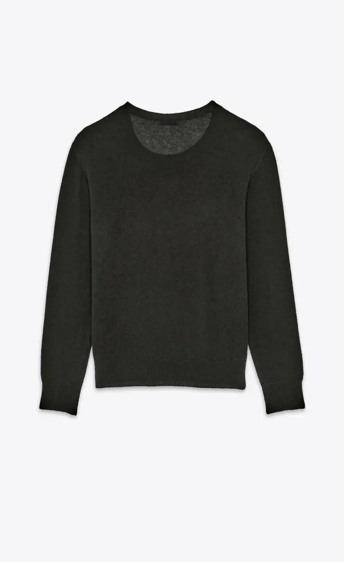Saint Laurent Paris o1la1rc1a1225 780075 Sweater in Cashmere And Silk in Black Size US L / EU 52-54 / 3 - 2 Thumbnail