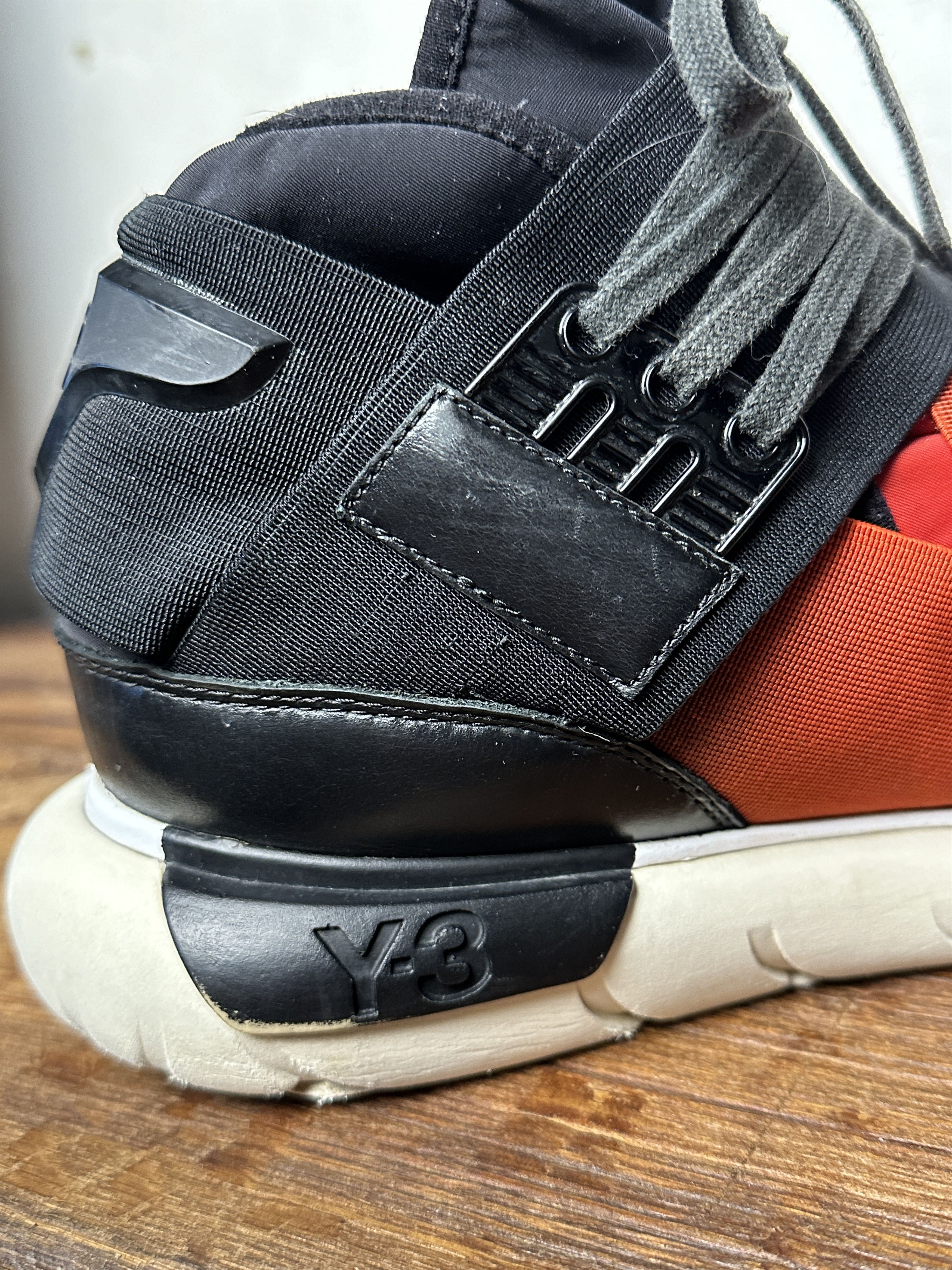 Adidas Y-3 Qasa High Red Black Size US 11.5 / EU 44-45 - 17 Thumbnail