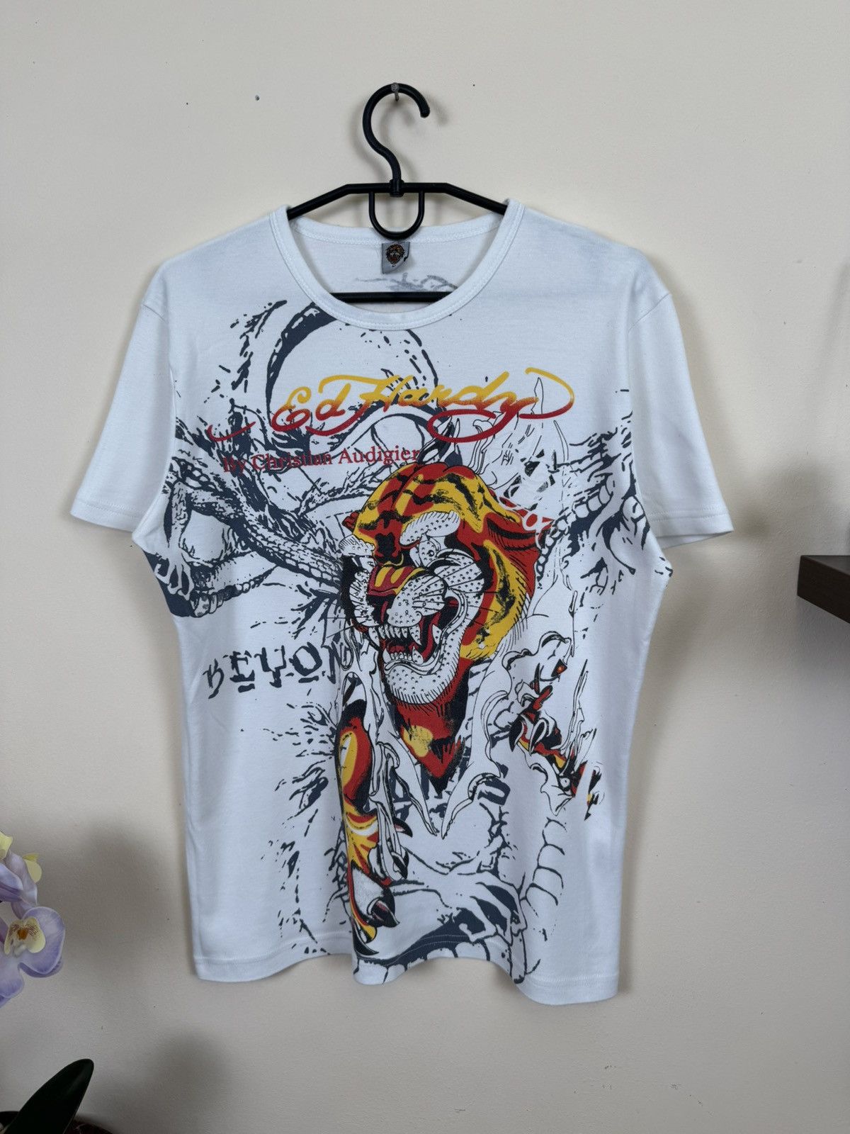 Ed Hardy Vintage Ed Hardy T shirt Tiger Snake Tattoo Y2K L White Size US L / EU 52-54 / 3 - 3 Thumbnail