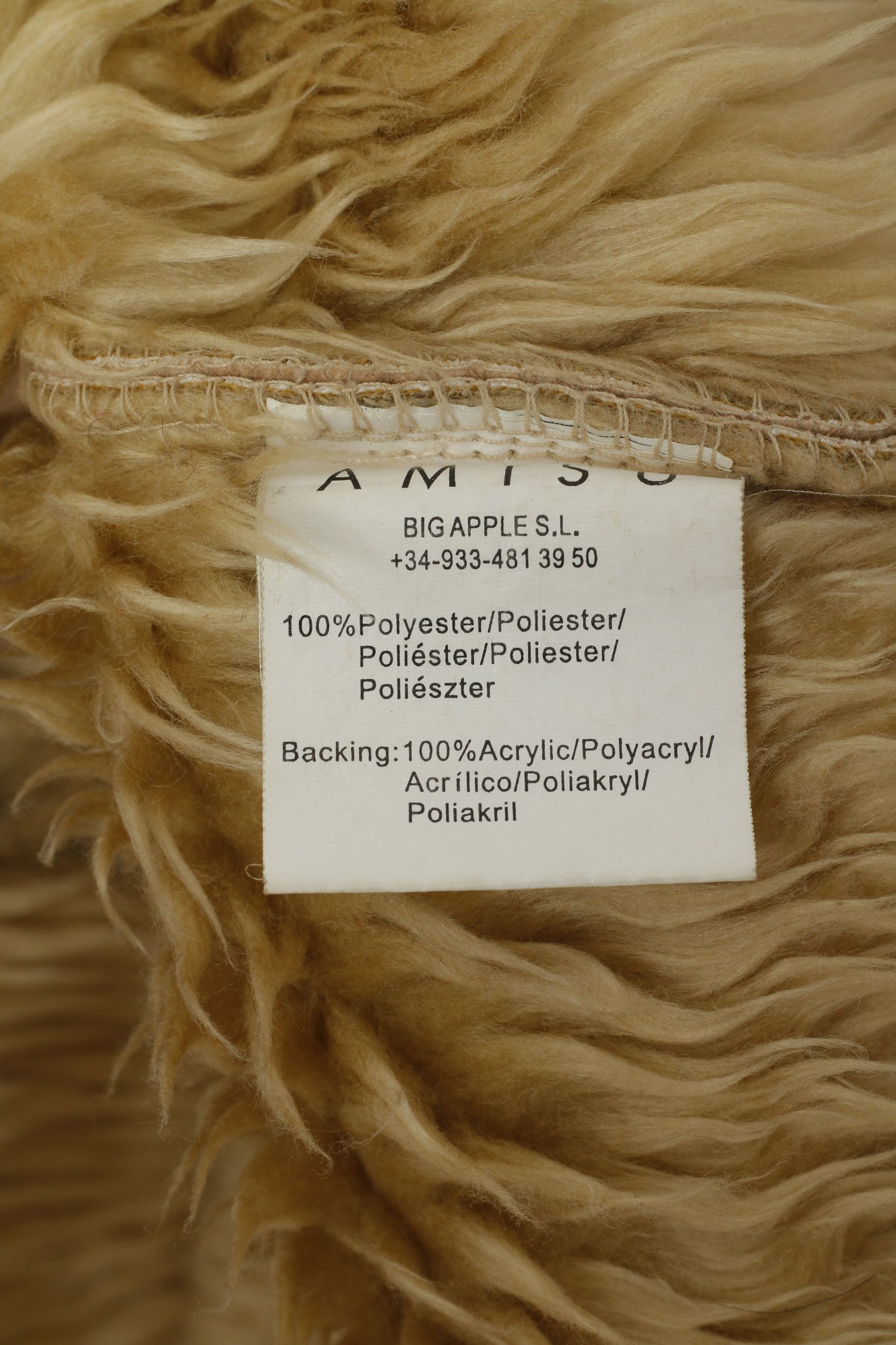 Vintage Amisu Womens 40 M Coat Beige Boho Long 2816 Size M / US 6-8 / IT 42-44 - 4 Thumbnail