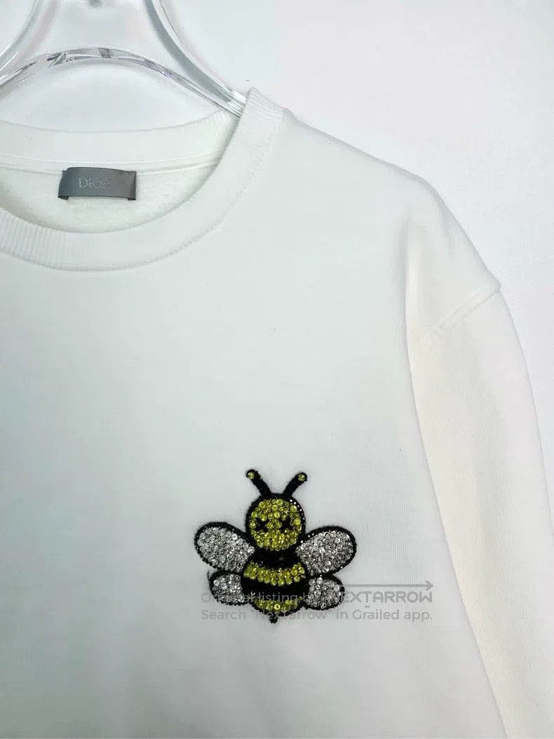 Dior Dior Logo little bee rhinestone round-neck long-sleeved sw Size US M / EU 48-50 / 2 - 3 Thumbnail