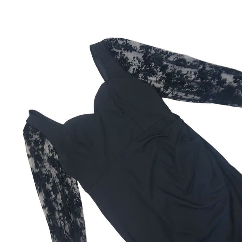 Other Asymmetric Formal Dress Black Long 3/4 Sleeve Lace 2XL Women Size XXL / US 16-18 / IT 52-54 - 7 Thumbnail