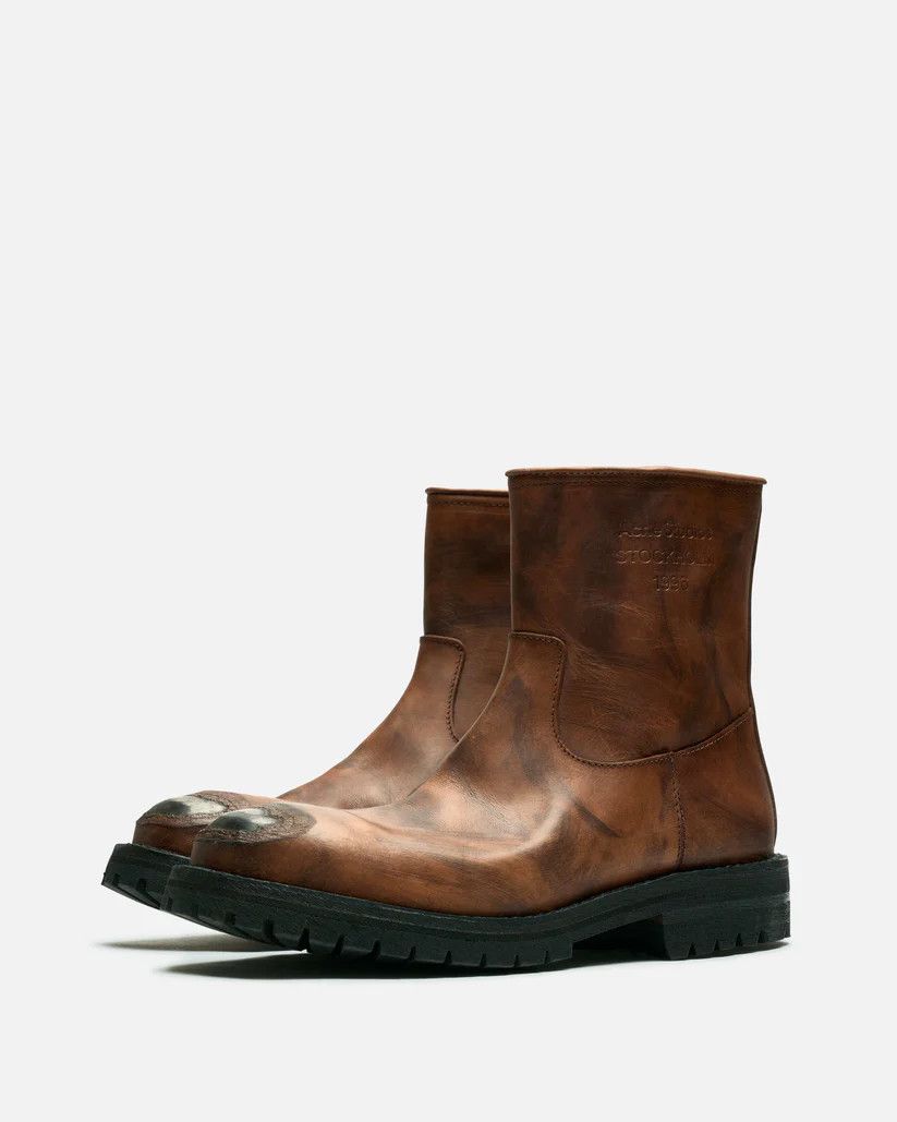 Acne Studios o1s1v1r1oon0825 Leather Ankle Boot in Brown Size US 9 / EU 42 - 5 Thumbnail