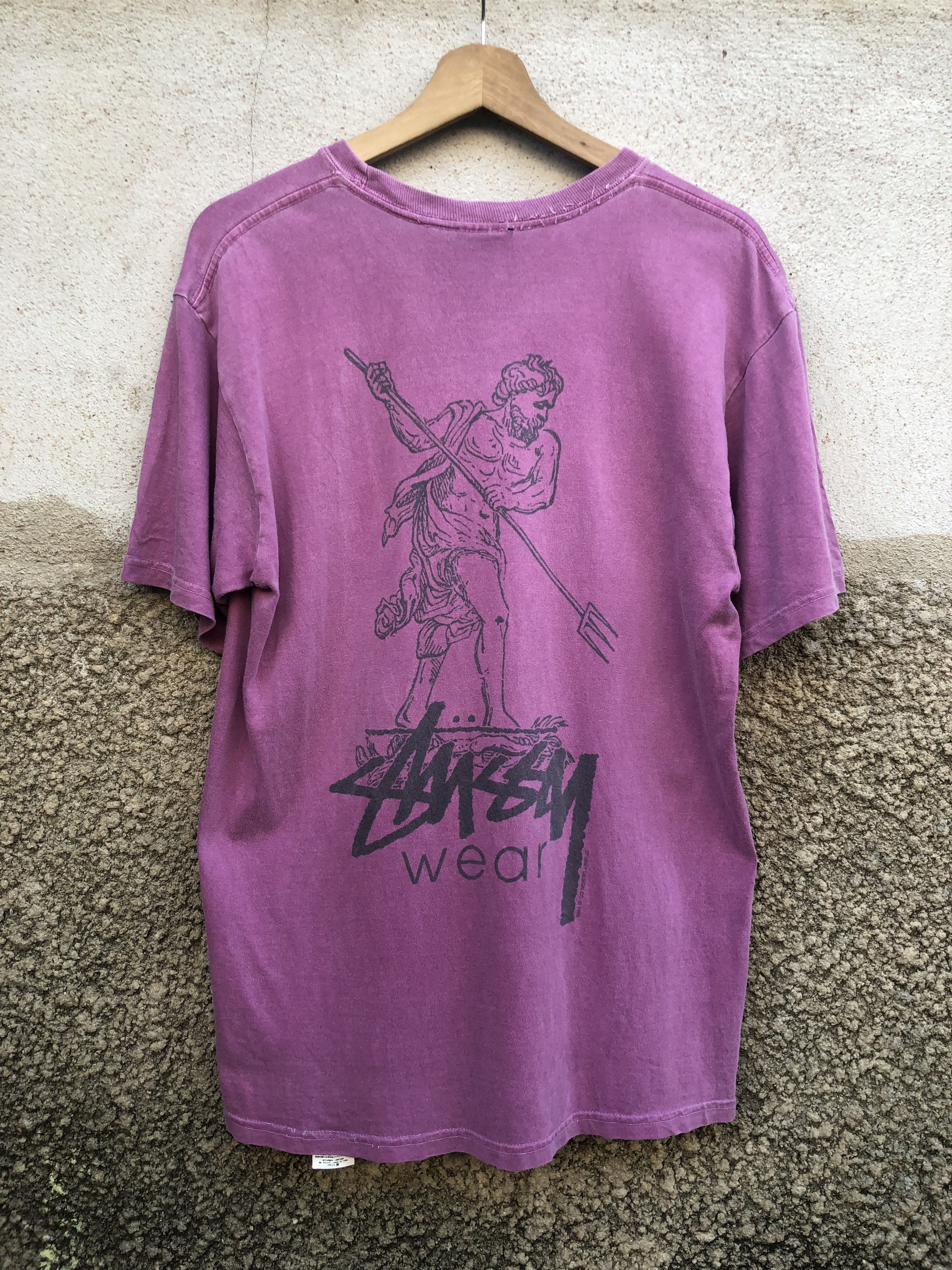 Stussy Stussy Poseidon Pigment Dyed Tshirt Distressed Size US M / EU 48-50 / 2 - 1 Thumbnail