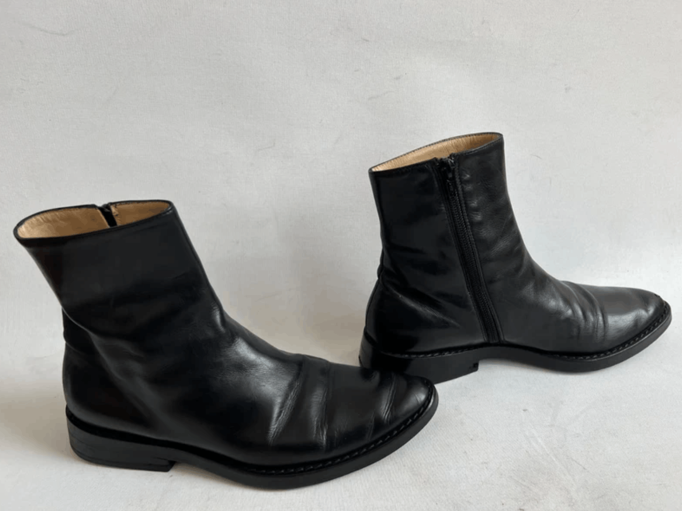 Ann Demeulemeester Ann Demeulemeester Shoes Boots Leather Platform Block Heel Size US 6.5 / IT 36.5 - 5 Thumbnail