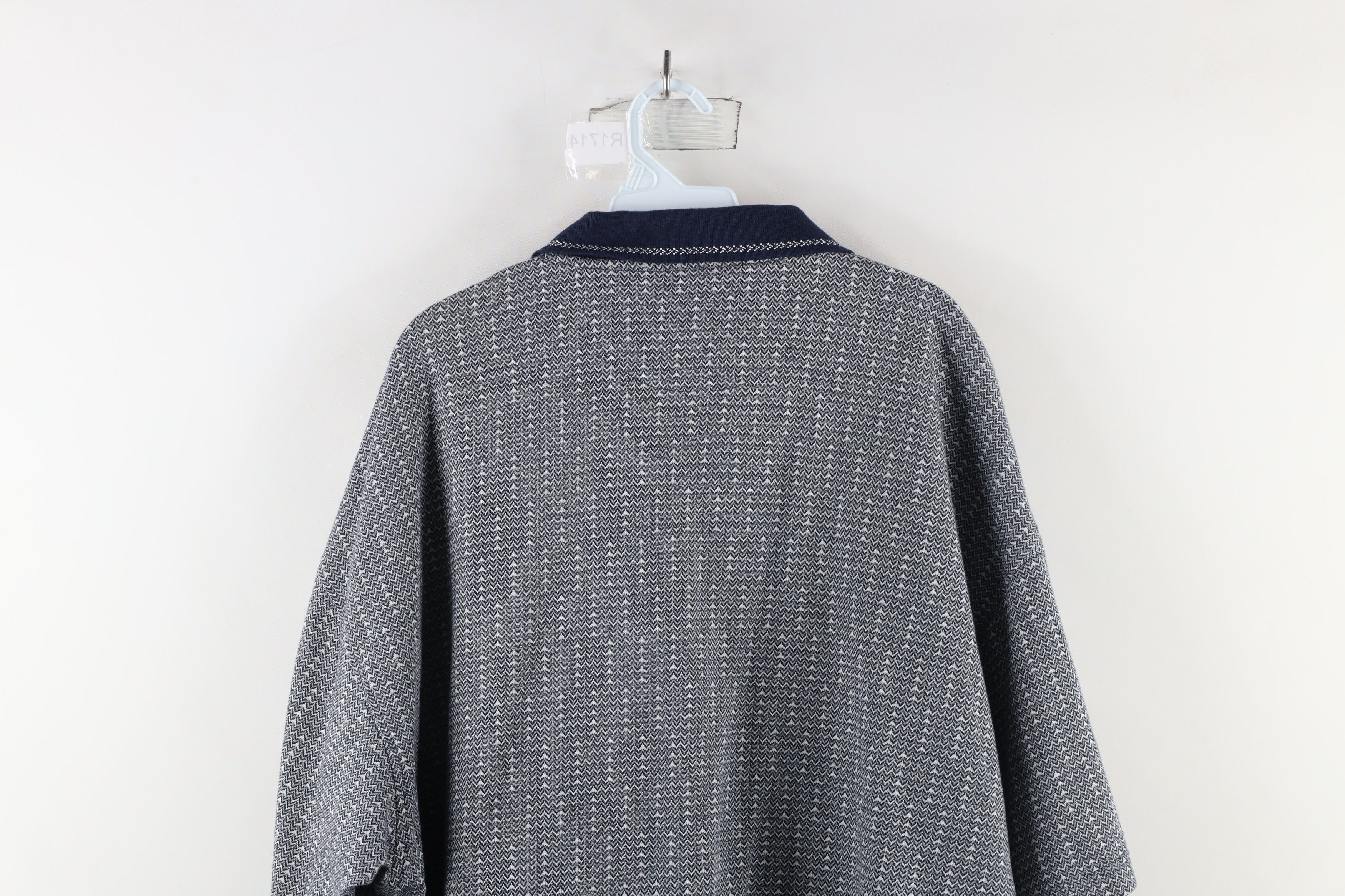 Vintage Vintage 90s Streetwear Knit Collared Golf Polo Shirt Blue Size US XXL / EU 58 / 5 - 10 Thumbnail