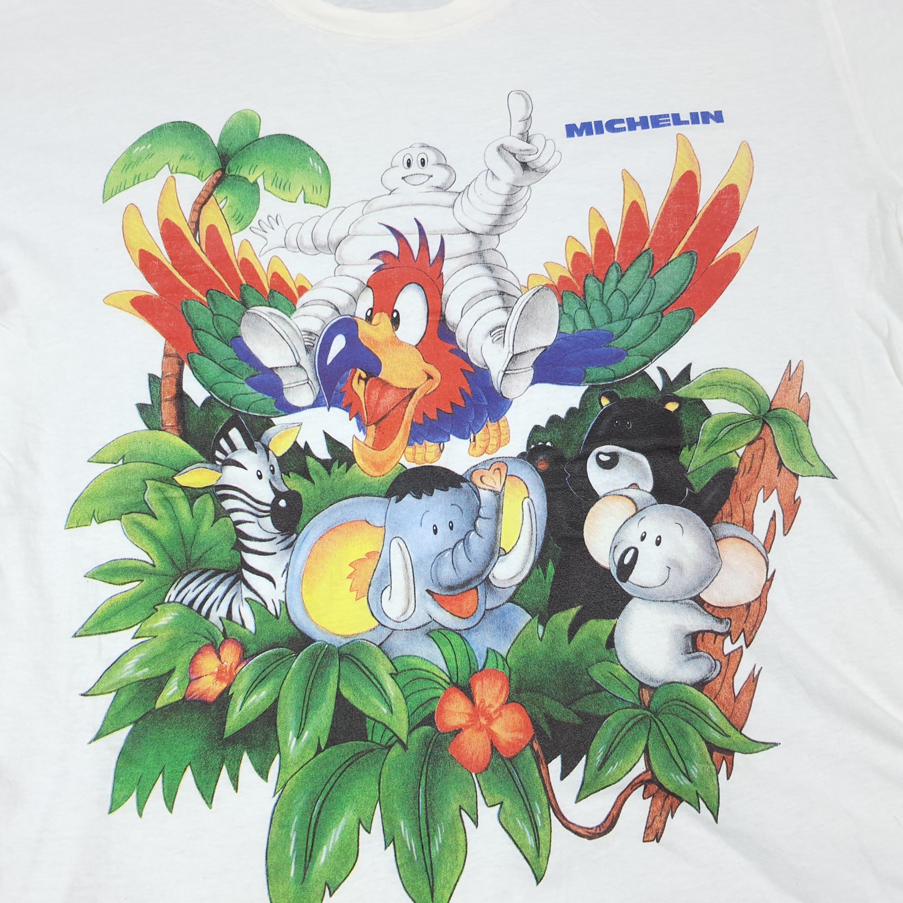 Vintage Vintage 90s Michelin Tire Safari Graphic Tee C285N61 Size US L / EU 52-54 / 3 - 2 Thumbnail