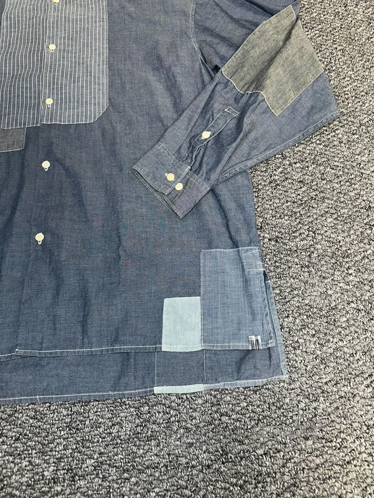 Visvim visvim Denim Patchwork Shirt. Size US XL / EU 56 / 4 - 4 Thumbnail