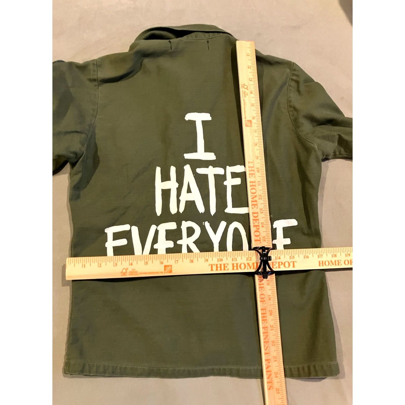 Vintage VINTAGE Jac Vanek Army Long Sleeve Button Down Jacket M Women Green I HATE EVERYBODY Cotton Military Style S/M Size S / US 4 / IT 40 - 7 Thumbnail