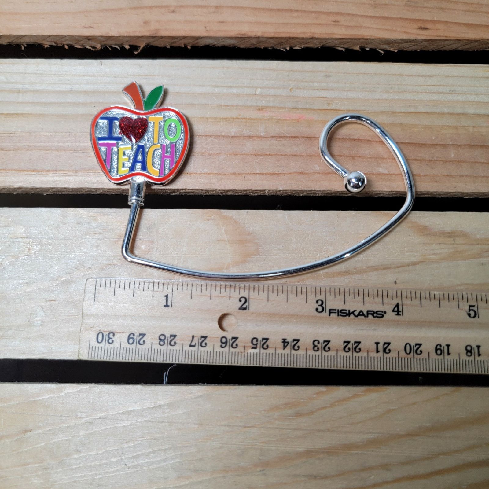 Other Apple Table Purse Hanger "I Love To Teach" Size ONE SIZE - 3 Thumbnail
