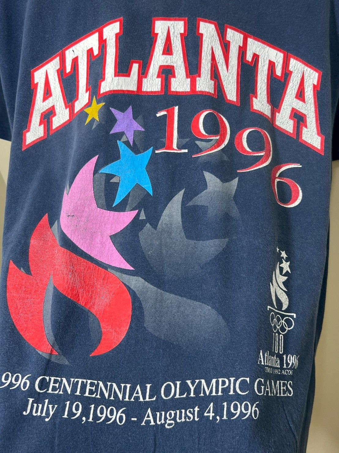 USA Olympics × Vintage Vintage 1996's Olympic Atlanta shirt bnz01 Size US L / EU 52-54 / 3 - 4 Thumbnail