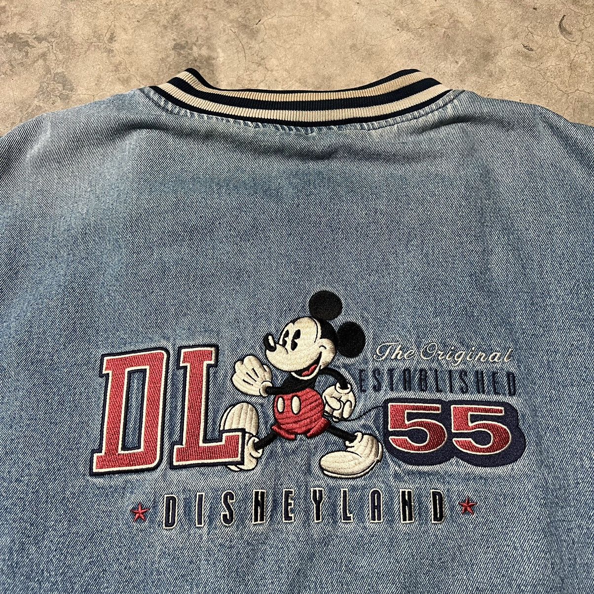 Disney × Mickey Mouse × Vintage Vintage Y2K Disneyland Mickey Mouse Denim Varsity Jacket Size US XXL / EU 58 / 5 - 6 Thumbnail