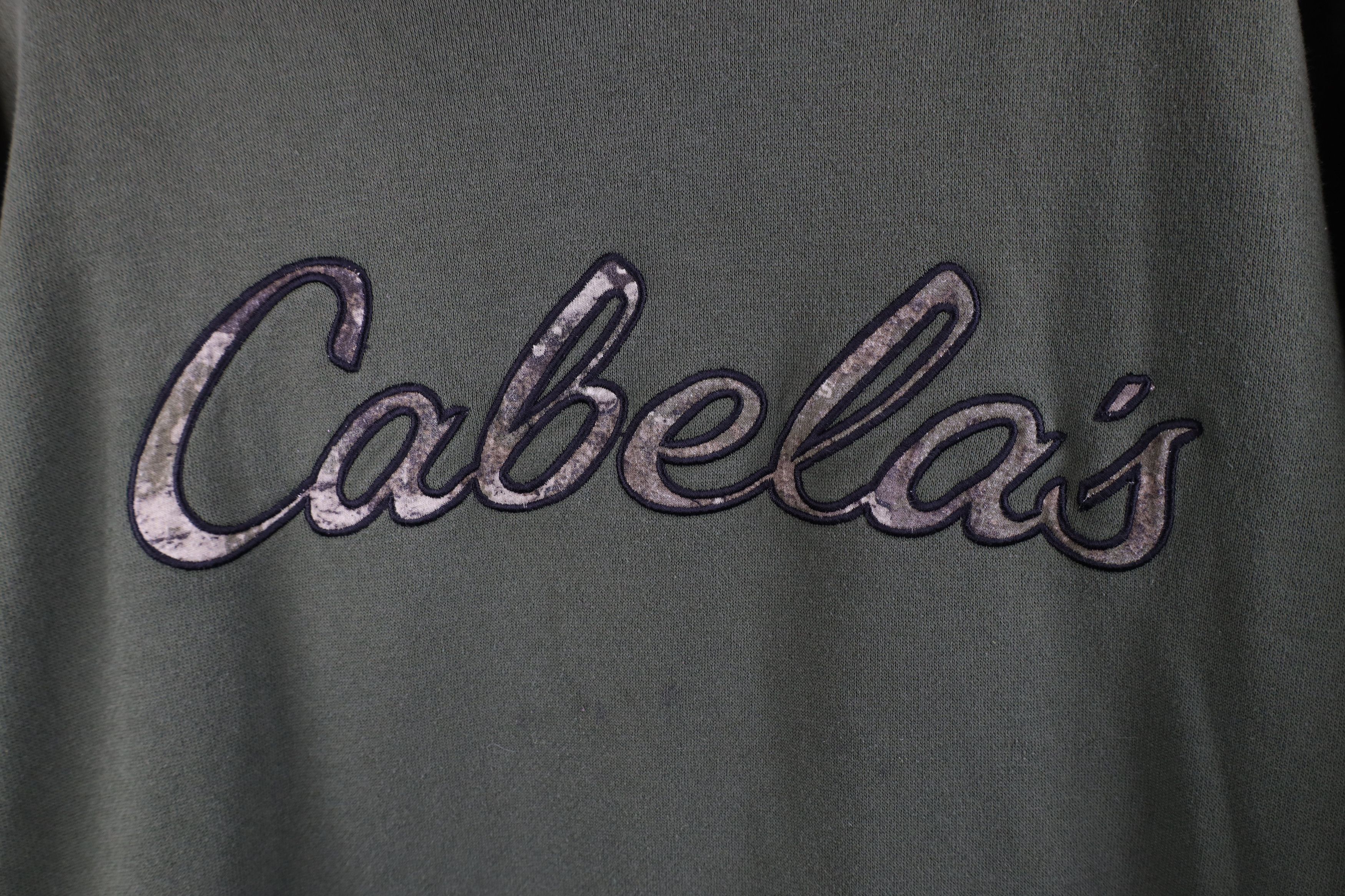 Cabelas Vintage Y2K Cabelas Spell Out Script Camouflage Hoodie Green Size US M / EU 48-50 / 2 - 5 Thumbnail