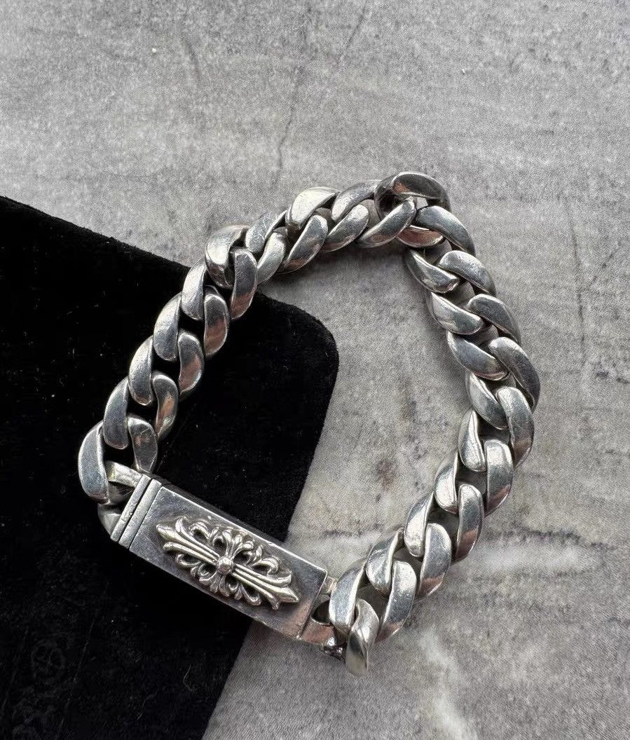 Chrome Hearts Chrome Hearts Narrow Cross ID Cuban Bracelet Size ONE SIZE - 1 Thumbnail