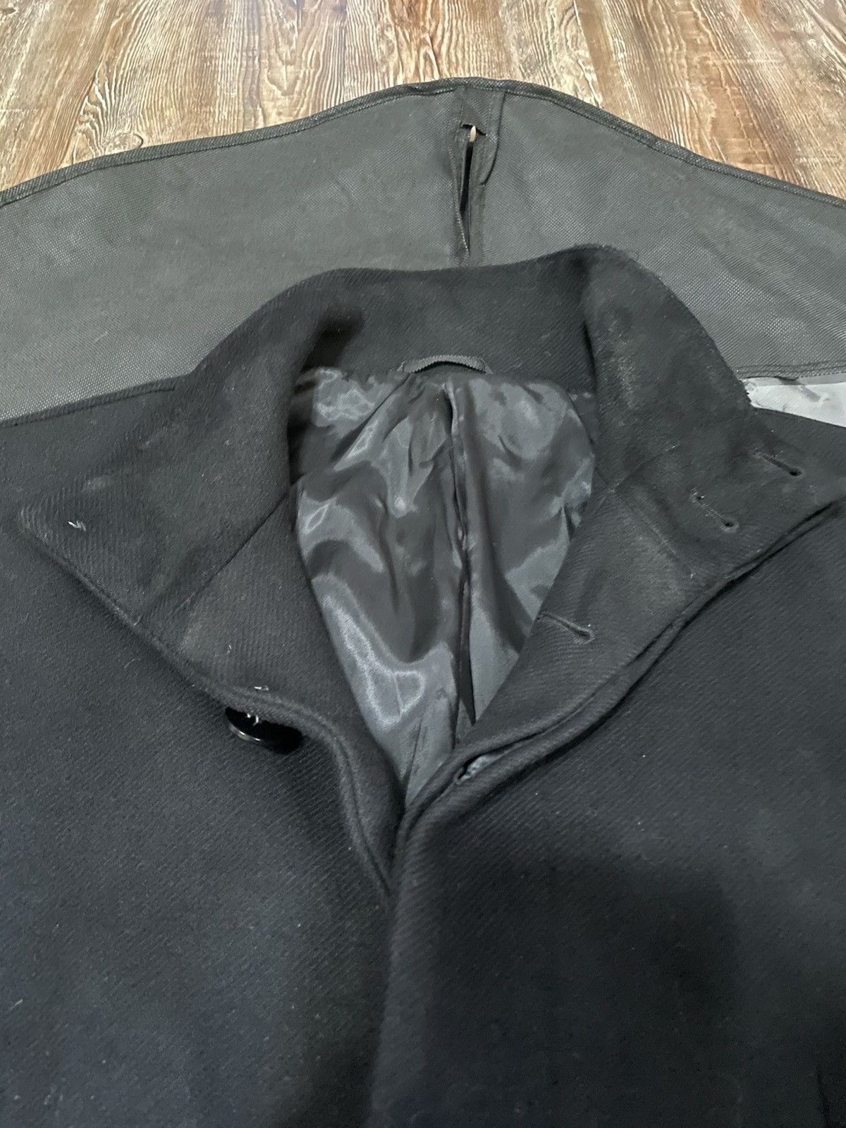 Theory Belvin Custom Belted Coat Black Wool Blend Single Breasted Size US M / EU 48-50 / 2 - 9 Thumbnail