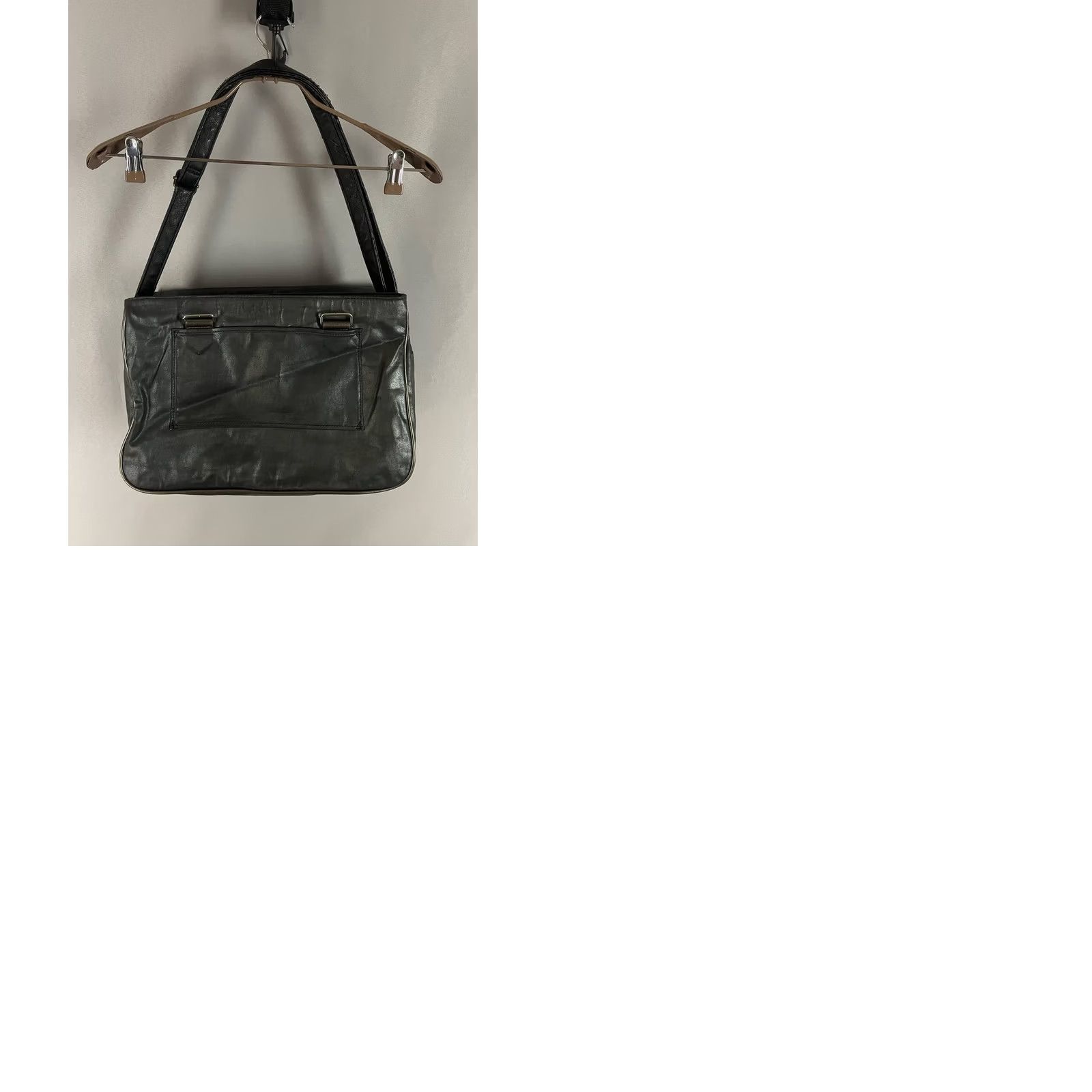 Vintage Kipling Shoulder Bag Black Leather Crossbody Strap Unisex Vintage Women Ladies Purse Handbag Casual Formal Party Bag Size ONE SIZE - 9 Thumbnail