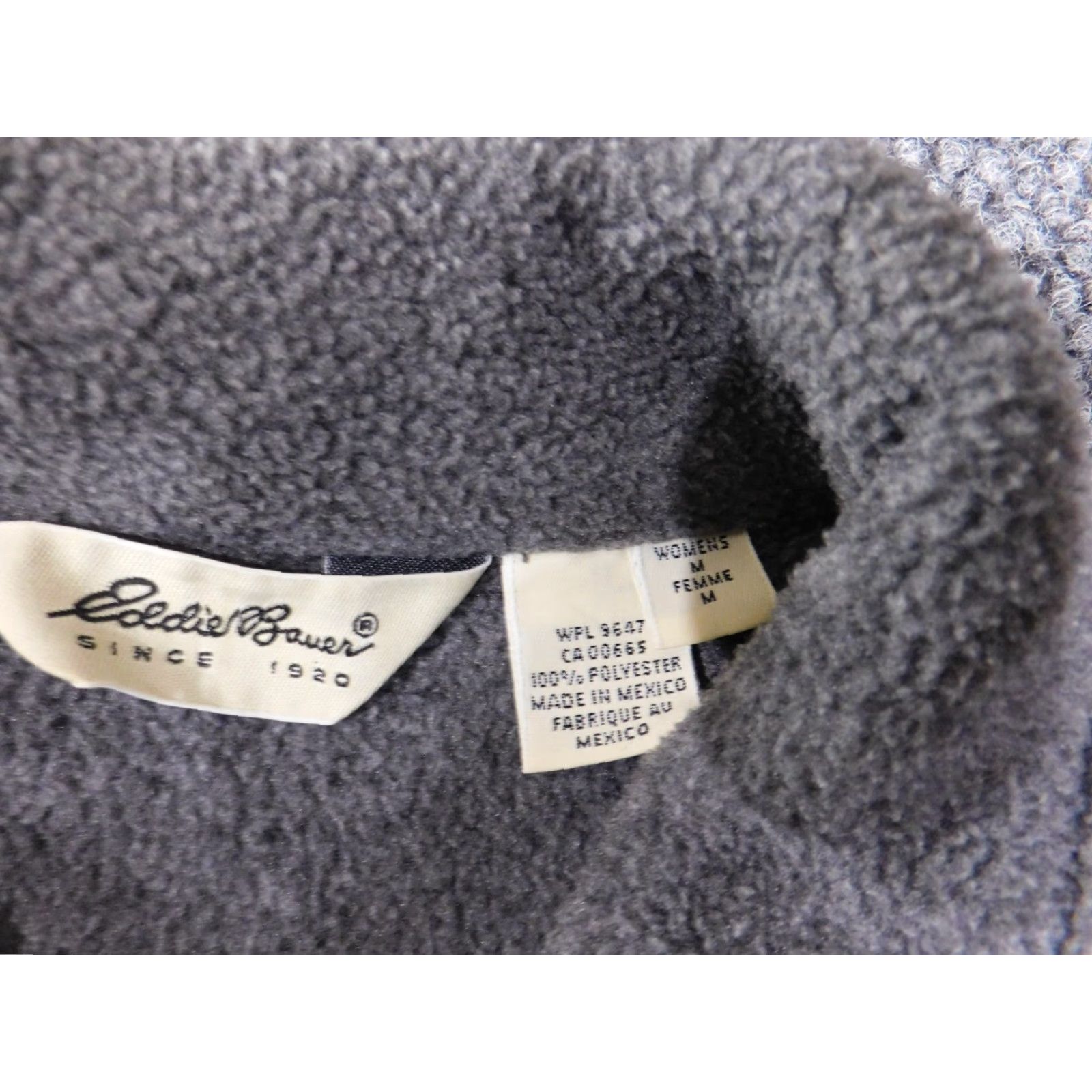 Eddie Bauer Eddie Bauer Jacket Womens M Gray Zip Vintage Outdoors Retro Polyester Lined Knit Logo Winter Regular Jacket Women No Holes or Tears Size M / US 6-8 / IT 42-44 - 5 Thumbnail