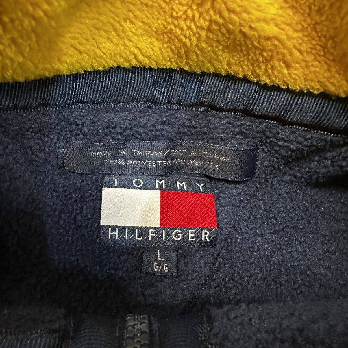 Tommy Hilfiger × Vintage Vintage Tommy Hilfiger 1/4 Zip Large Blue Fleece Sweater Size US L / EU 52-54 / 3 - 5 Thumbnail