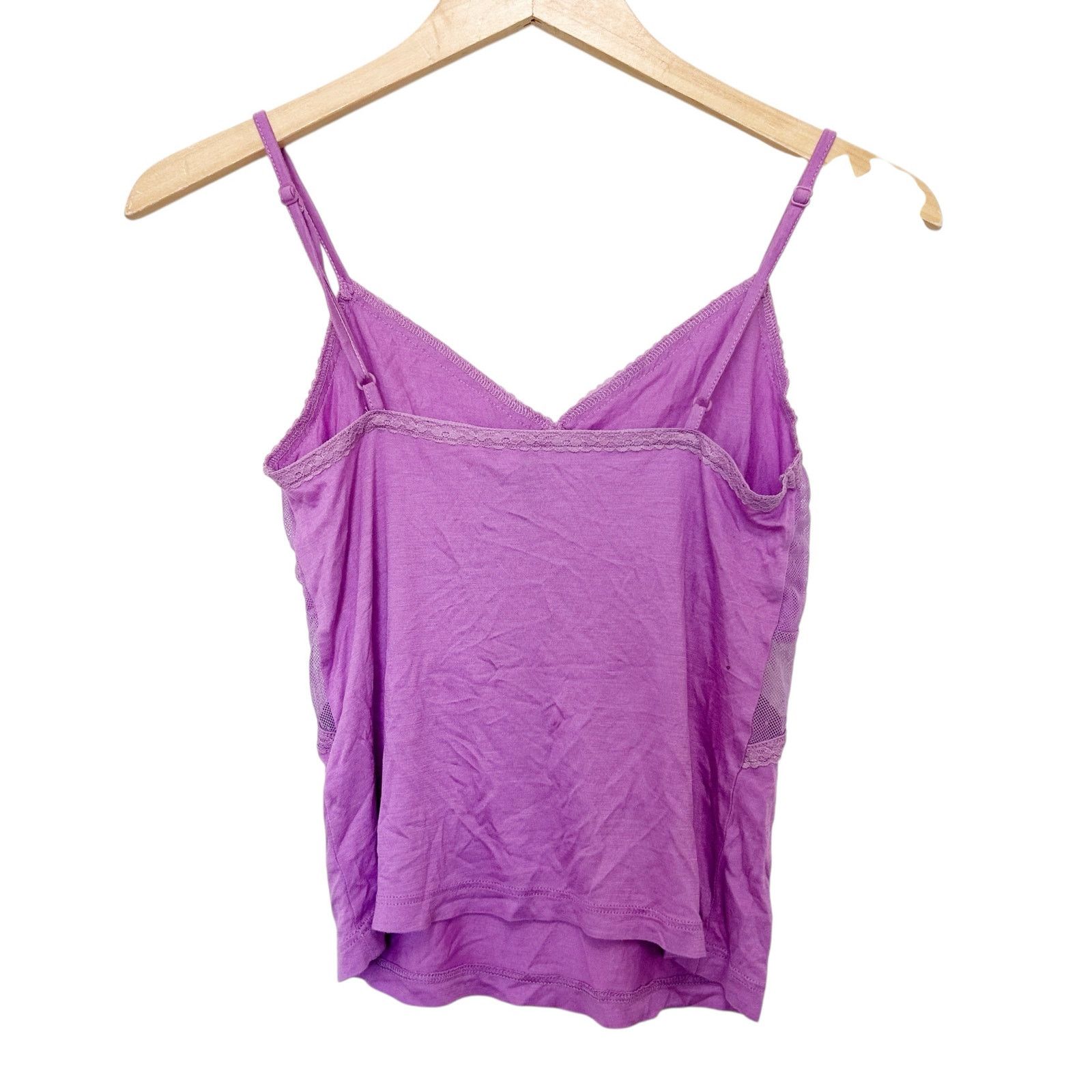 Asos Asos Purple Lace Detail Tank Top Sz 2 Size XS / US 0-2 / IT 36-38 - 4 Thumbnail