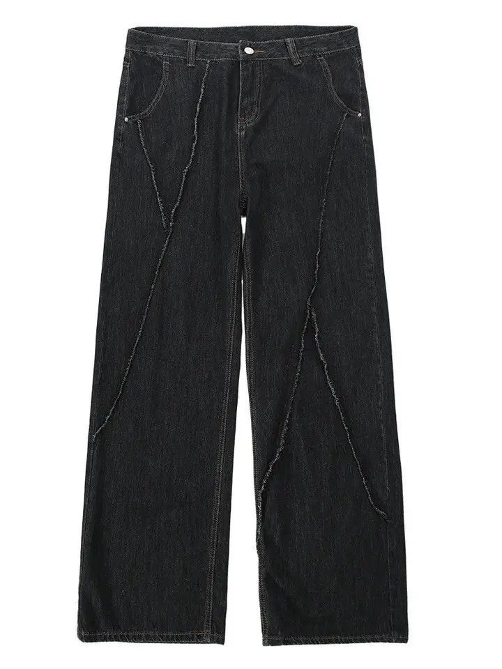 Japanese Brand Frayed Hip-hop Jeans Torn Patchwork Trousers Loose Casual Size US 34 / EU 50 - 6 Thumbnail