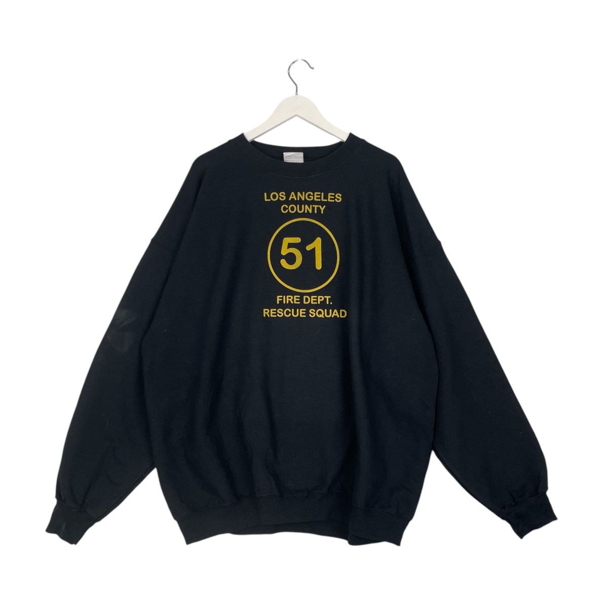 Designer × Vintage Vintage Hoodie/sweater Los Angeles County Fire Dept Squad 51 Size US XXL / EU 58 / 5 - 1 Thumbnail