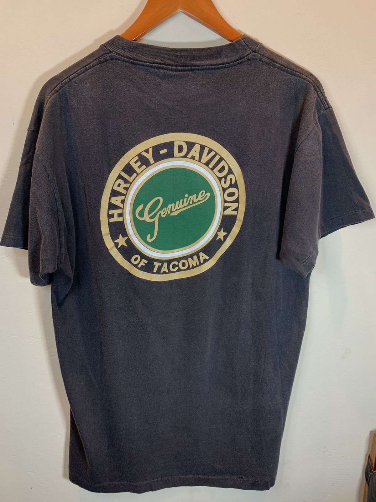 Harley Davidson × Vintage RARE* Vintage 1989 3D Emblem Harley Davidson Survivors Shirt Size US L / EU 52-54 / 3 - 2 Thumbnail
