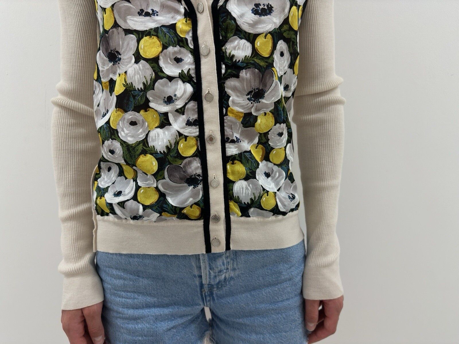 Louis Vuitton Louis Vuitton Womens Sweater Cardigan Floral Print Size S / US 4 / IT 40 - 8 Thumbnail