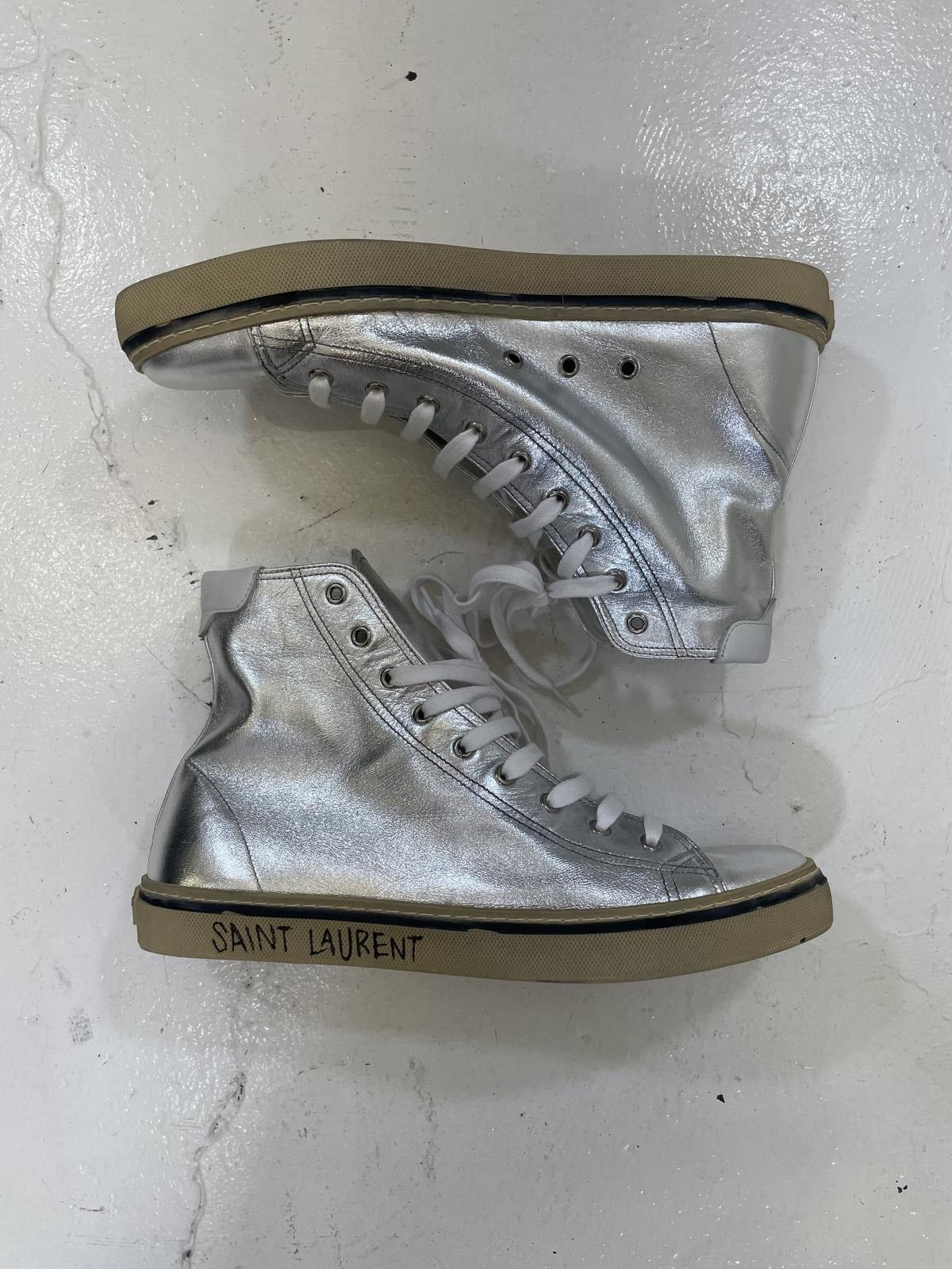 Saint Laurent Paris Saint Laurent Silver sneakers Size US 11 / EU 44 - 1 Thumbnail