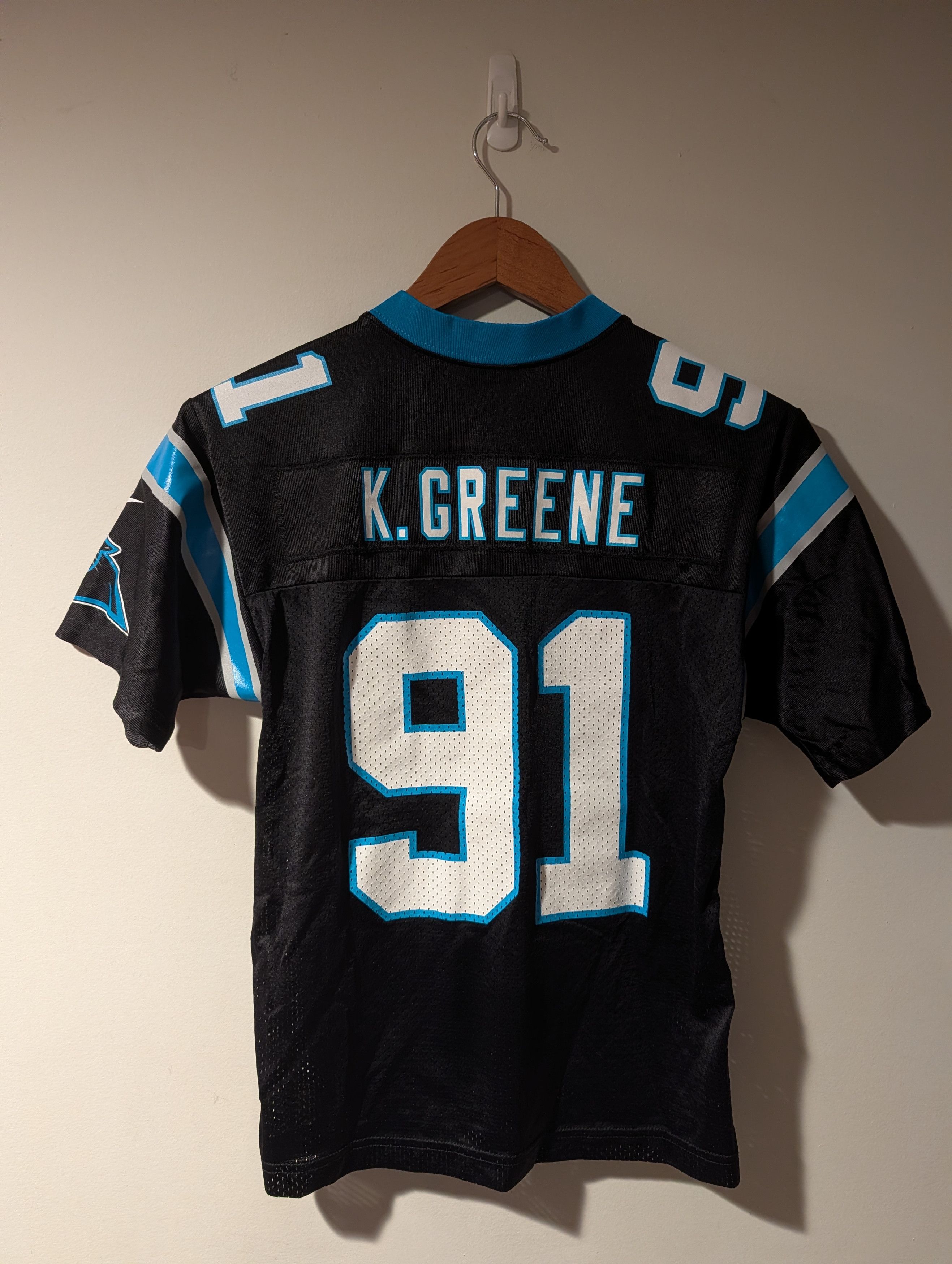NFL Vintage Nike Greene Carolina Panthers Jersey Youth S Y2K NFL Size US S / EU 44-46 / 1 - 12 Thumbnail