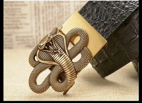 Japanese Brand × Leather Cobra Buckle Automatic Belt Size ONE SIZE - 3 Thumbnail