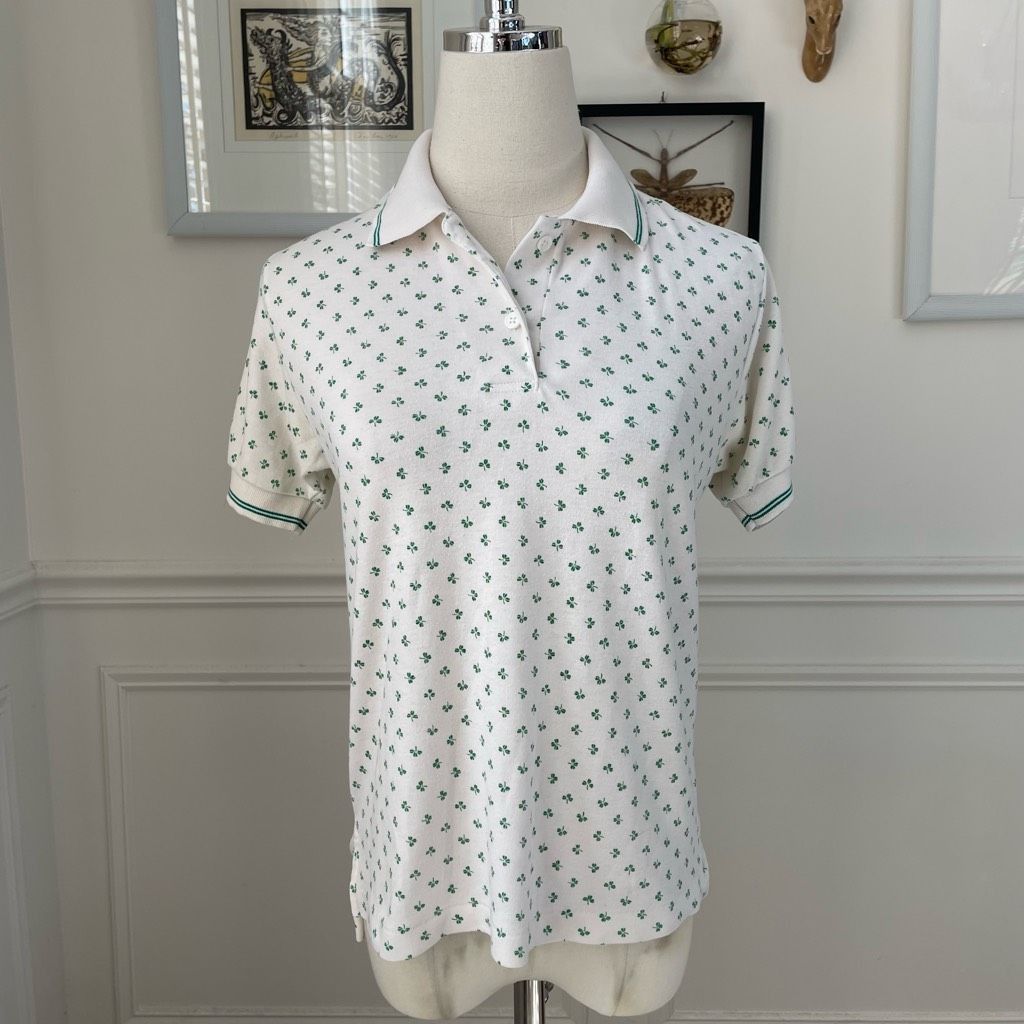 Vintage Vintage 80s Reed Hunter Shamrock Cropped Polo Shirt S M Size S / US 4 / IT 40 - 2 Thumbnail