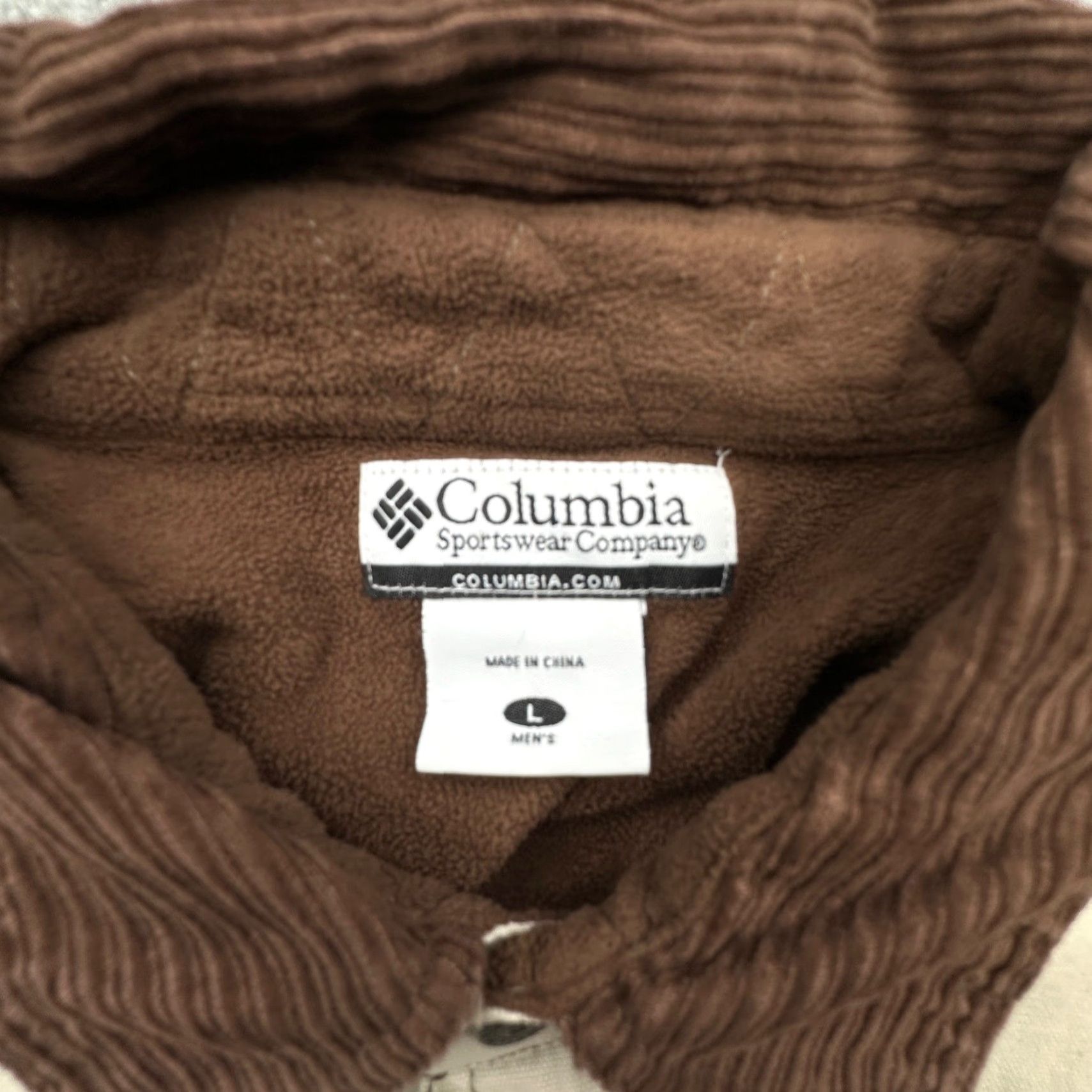 Vintage Columbia Fleece Lined Button Canvas Shirt Shacket Men Large Brown Red Corduroy Collar Shirt Size US L / EU 52-54 / 3 - 2 Thumbnail