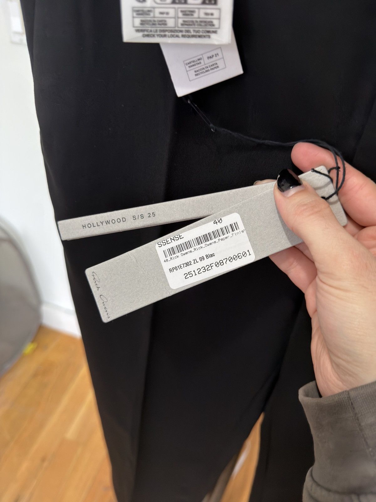 Rick Owens SS25 HOLLYWOOD Black Wool Dietrich Trousers Size US 28 / EU 44 - 3 Thumbnail