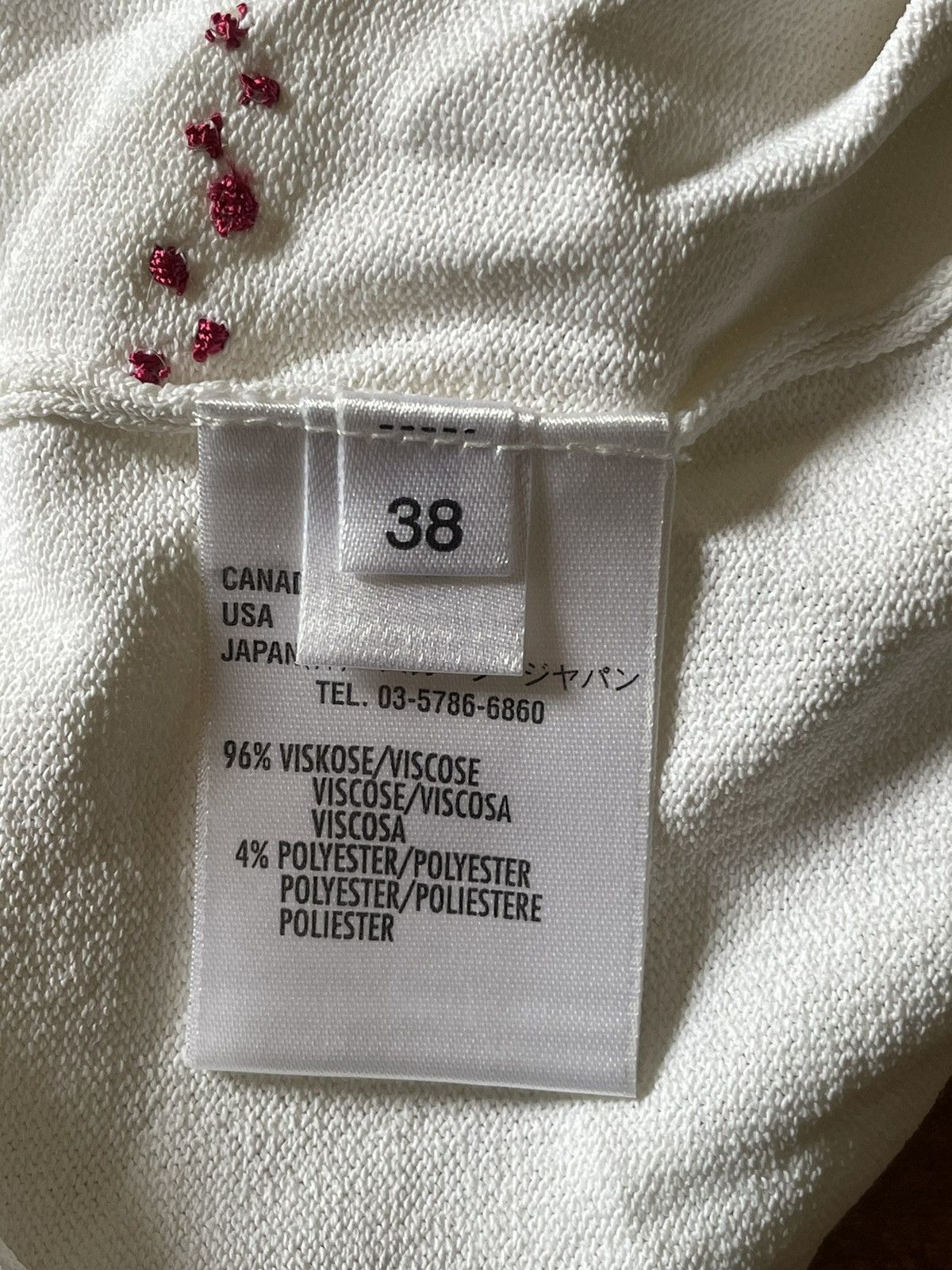 Designer × Escada × Vintage Escada White Tank Top Beaded Size XS / US 0-2 / IT 36-38 - 5 Thumbnail