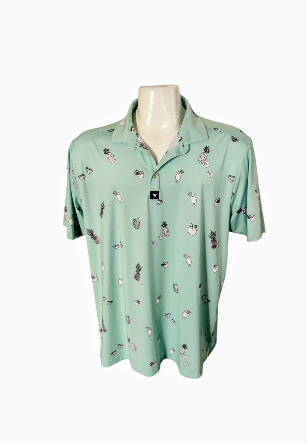 Bad Birdie Bad Birdie Mens Golf Polo Short Sleeve Shirt Pineapple XL Size US XL / EU 56 / 4 - 1 Thumbnail