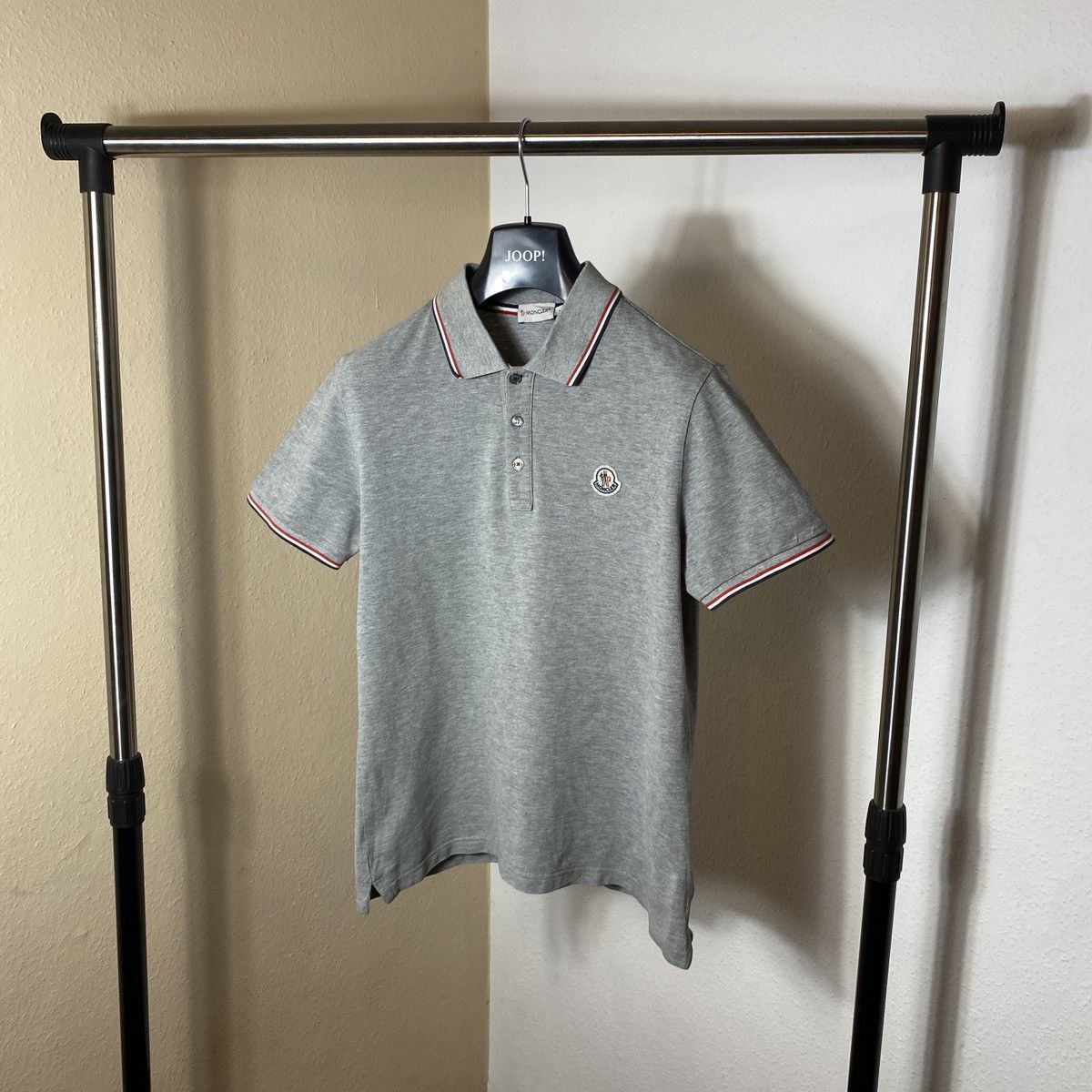 Moncler Classic Polo Moncler Gray Size US M / EU 48-50 / 2 - 1 Thumbnail