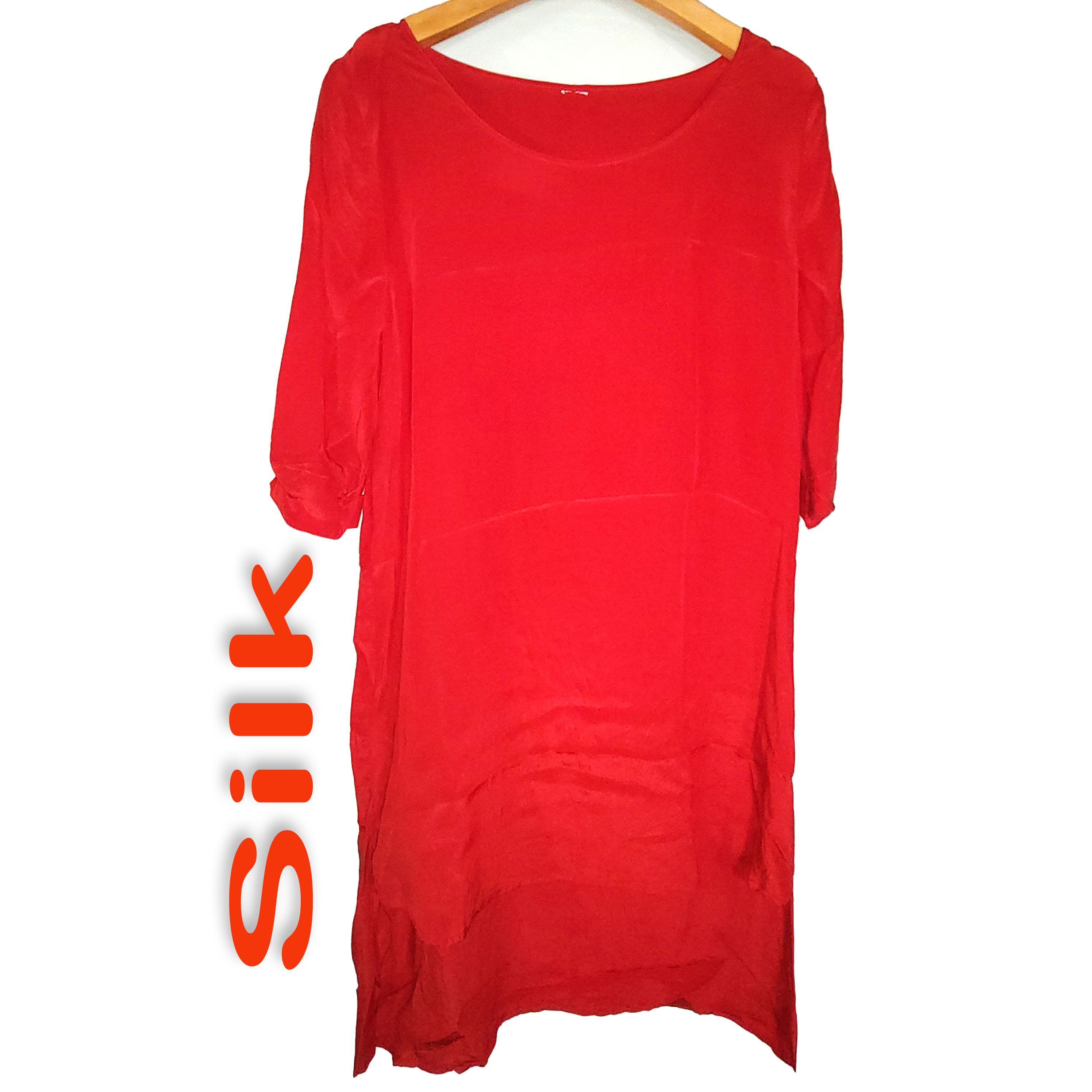 Other Women's 100% Silk Size M Short Sleeve Top Shirt SDK393 Size M / US 6-8 / IT 42-44 - 1 Thumbnail