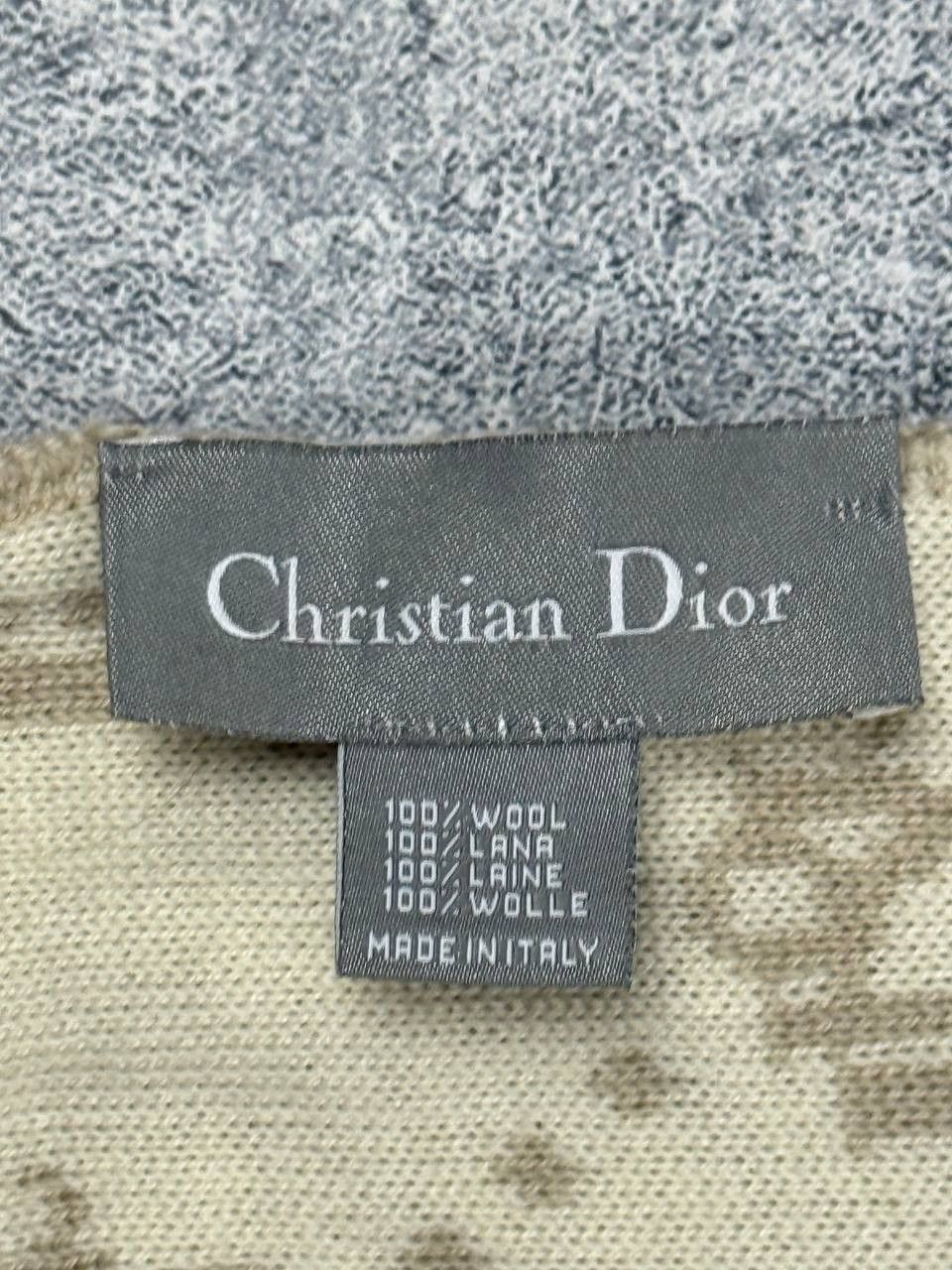 Christian Dior Monsieur Authentic Christian Dior Wool Monogram Scarf Size ONE SIZE - 4 Thumbnail