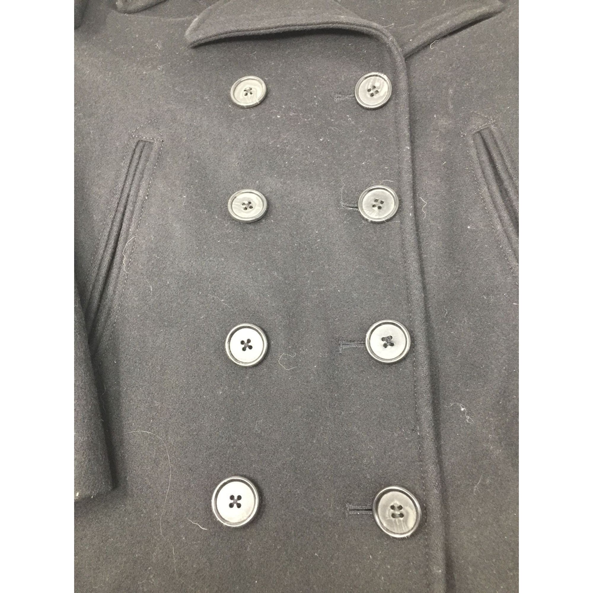 J.Crew J CREW BLACK BUTTON DOWN PEA COAT WOMENS SIZE MEDIUM Size M / US 6-8 / IT 42-44 - 4 Thumbnail