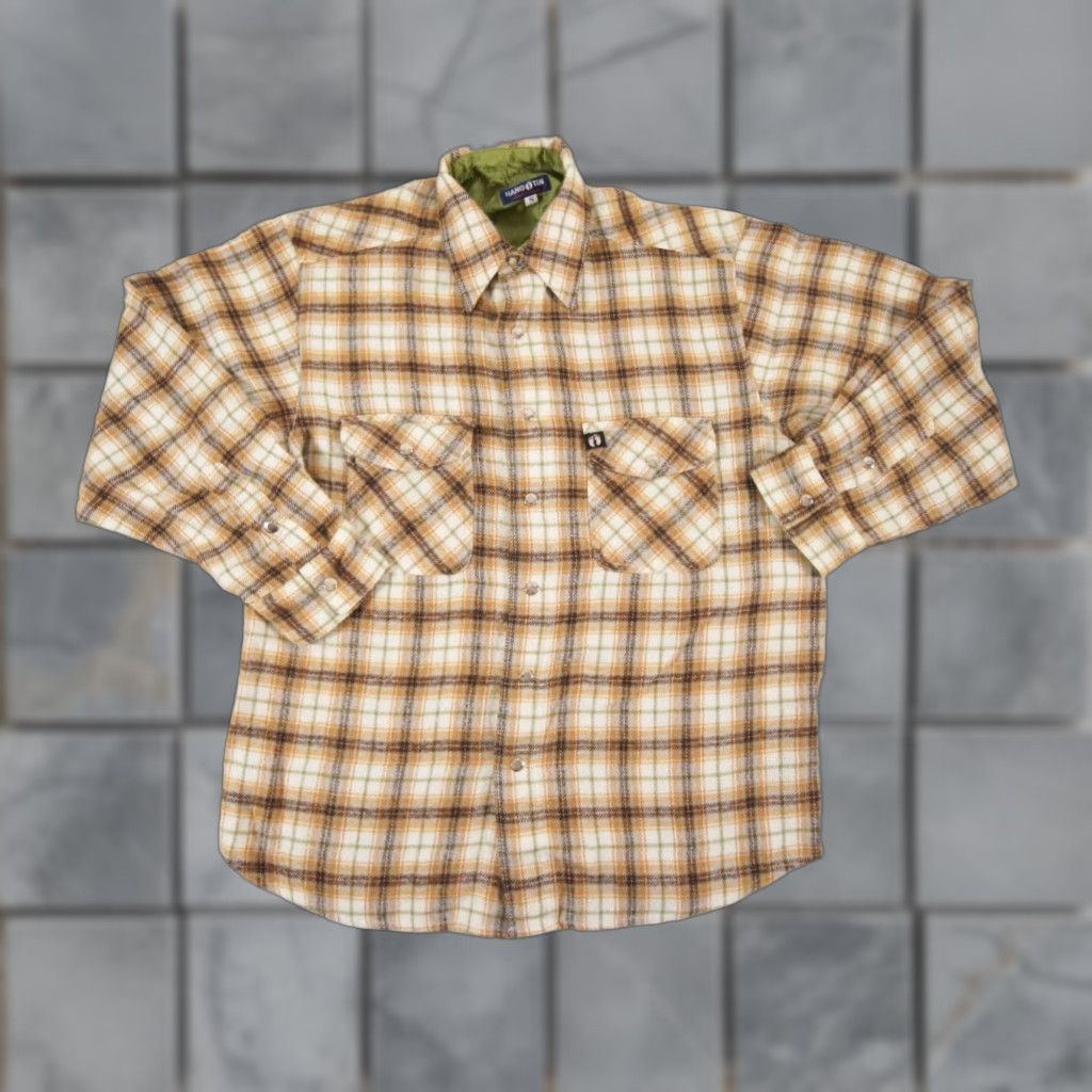 Hang Ten VINTAGE Hang Ten Shirt Mens Small Flannel Button Down Snap Long Sleeve Surf Size US S / EU 44-46 / 1 - 1 Thumbnail