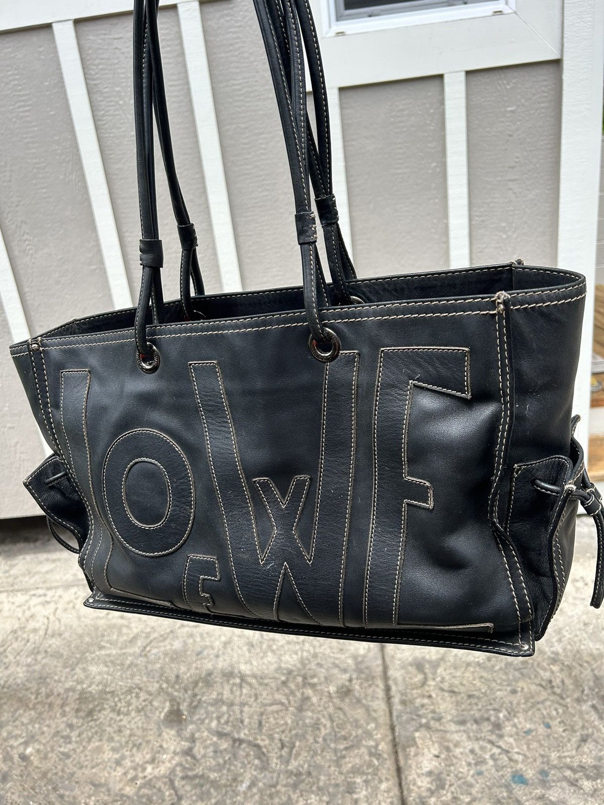 Loewe Loewe Black Leather Bag Size ONE SIZE - 1 Thumbnail