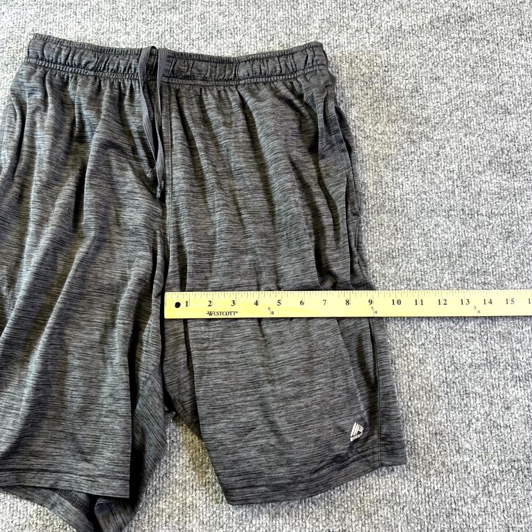 Vintage RBX Stratus Breezy Shorts Mens Medium Gray Space Dye Stretch Workout Performance Shorts Size US 31 - 5 Thumbnail