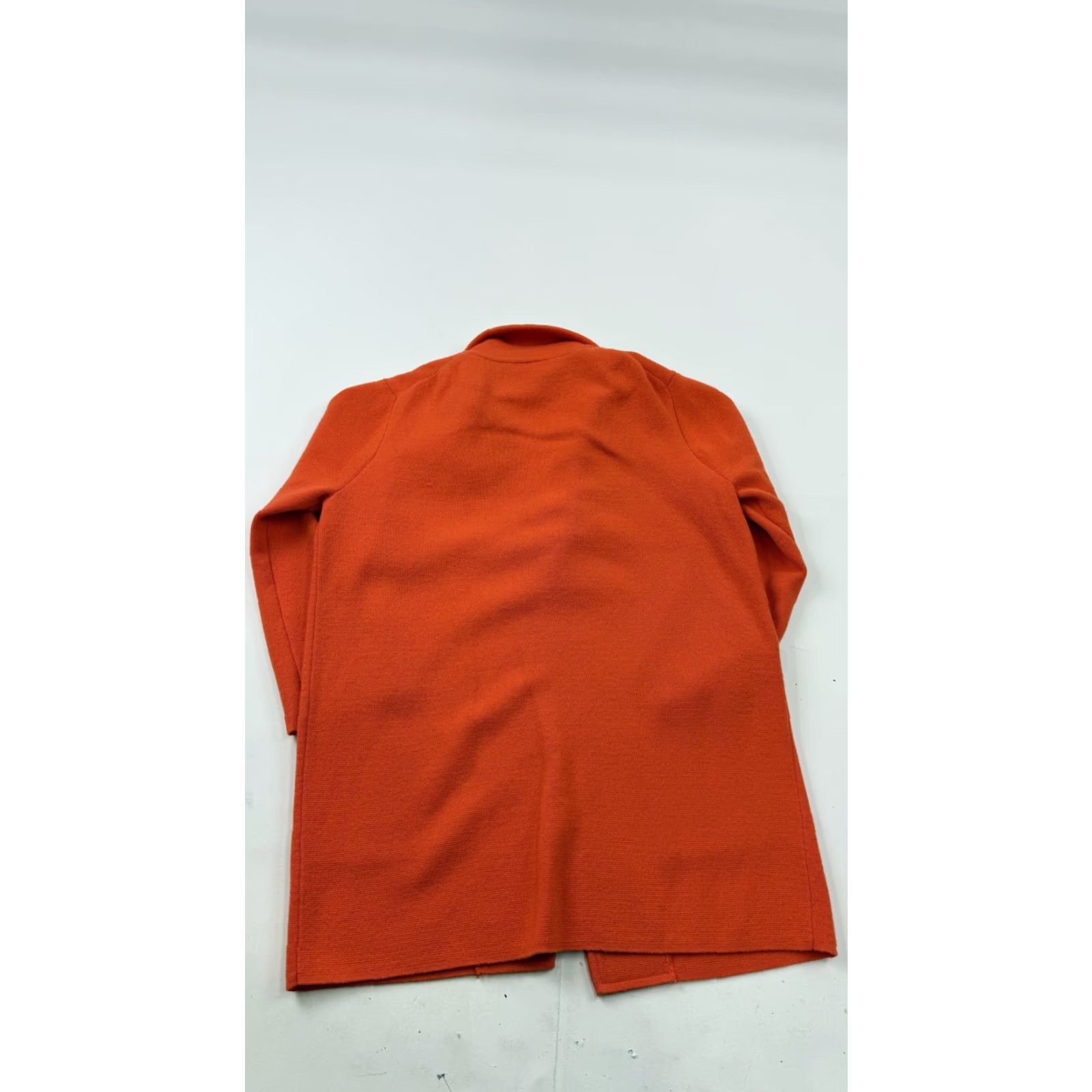J.Crew J.Crew Coatigan Womens XS Orange Knit Open Front Mid-Length Pockets Basic Jacket Size XS / US 0-2 / IT 36-38 - 4 Thumbnail