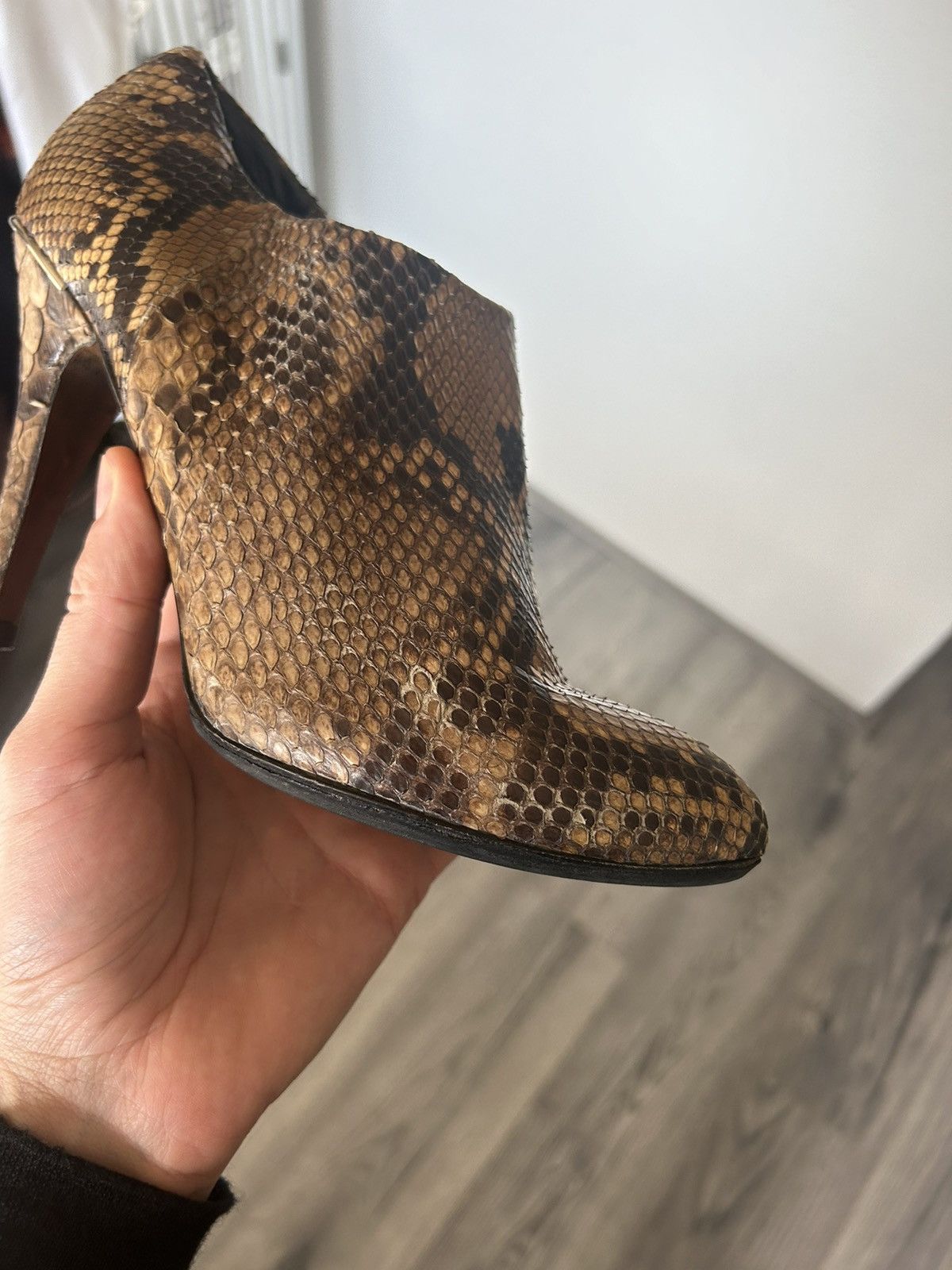 Gucci Gucci Tom Ford Era Python Leather Ankle Boots - Size 37 Size US 7 / IT 37 - 4 Thumbnail