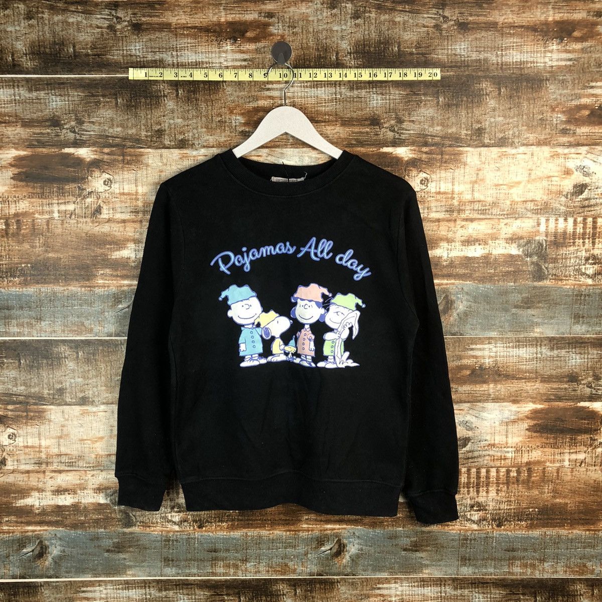 Peanuts Peanuts cartoon Black Sweatshirt #A1782 Size S / US 4 / IT 40 - 1 Thumbnail