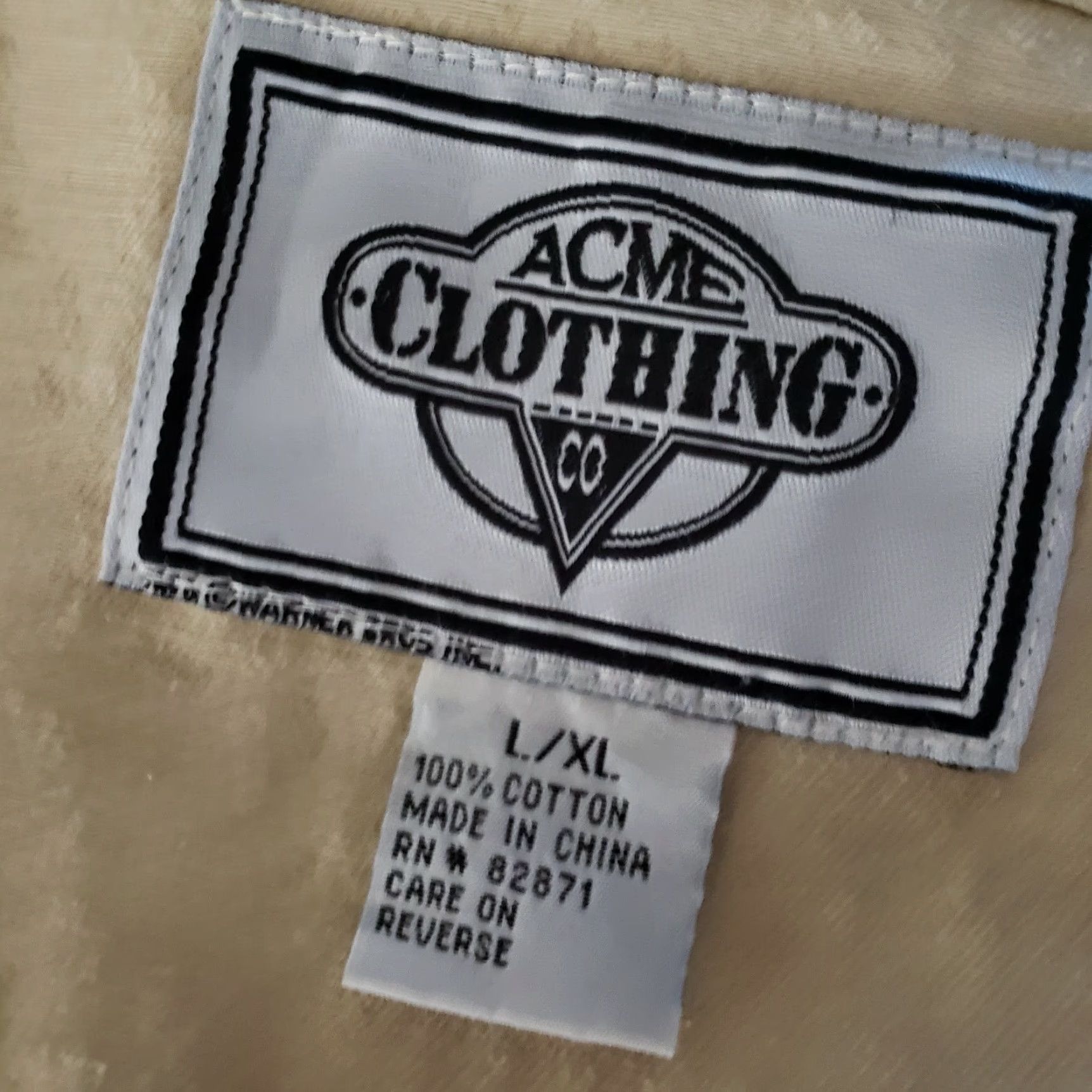 Acme Clothing VINTAGE Acme Clothing Embroidered Taz Tweety Bugs Bunny Hunting Khaki Vest L/XL Men Size US L / EU 52-54 / 3 - 7 Thumbnail