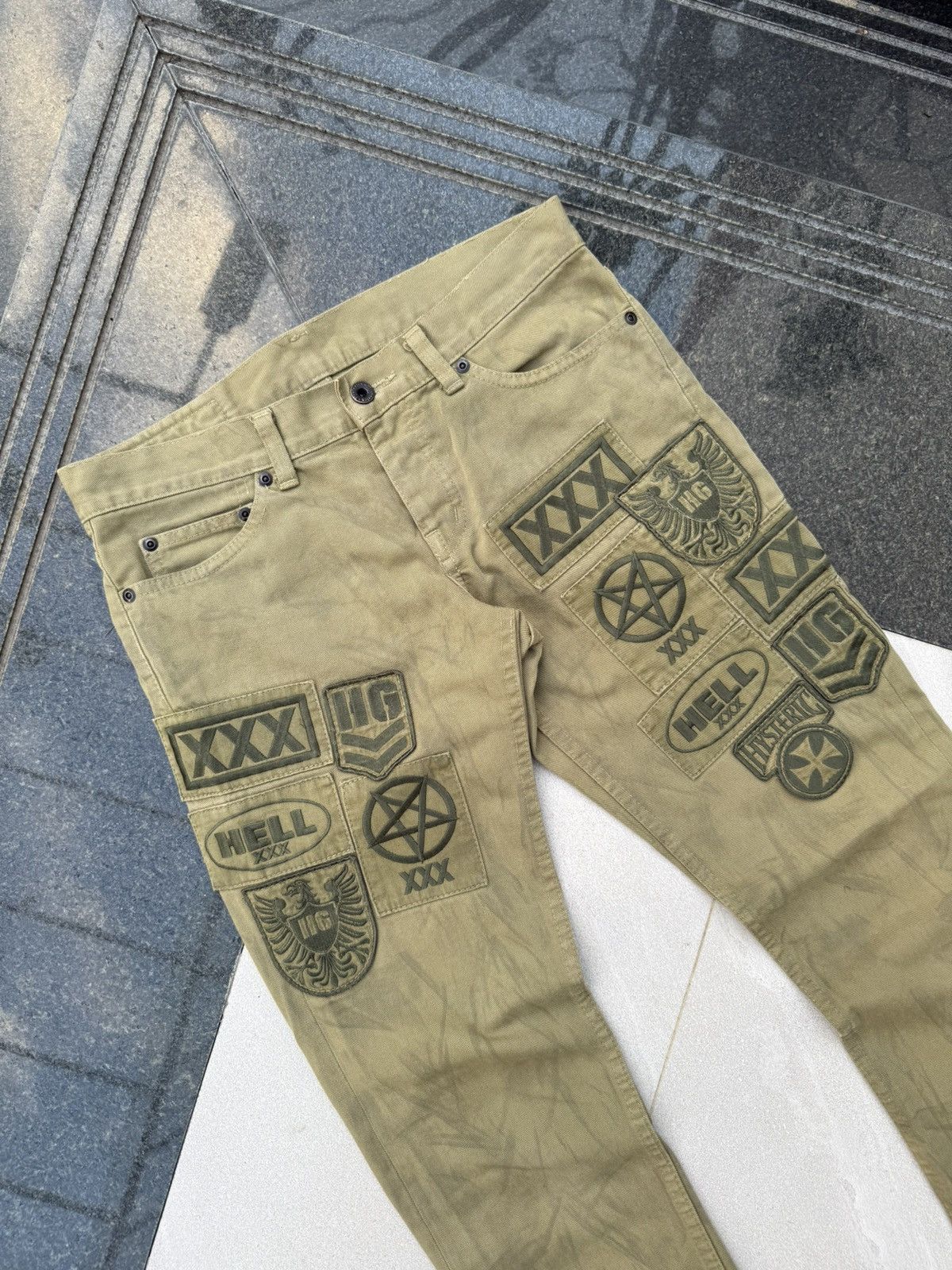 Hysteric Glamour 90’s HYSTERIC GLAMOUR HELL STAR MULTI LOGO Y2K CASUAL PANTS Size US 30 / EU 46 - 5 Thumbnail