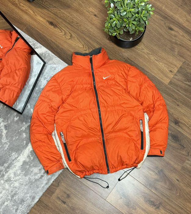 Nike 00s Nike Vintage Double Swoosh Down Jacket Drill | Grailed