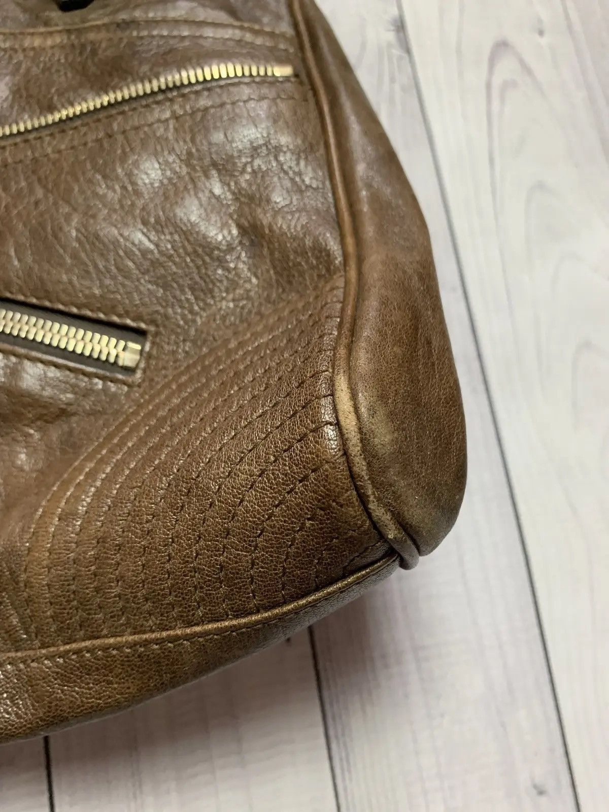 Alexander McQueen Alexander McQueen Vintage Leather Bag brown multi zip Size ONE SIZE - 14 Thumbnail